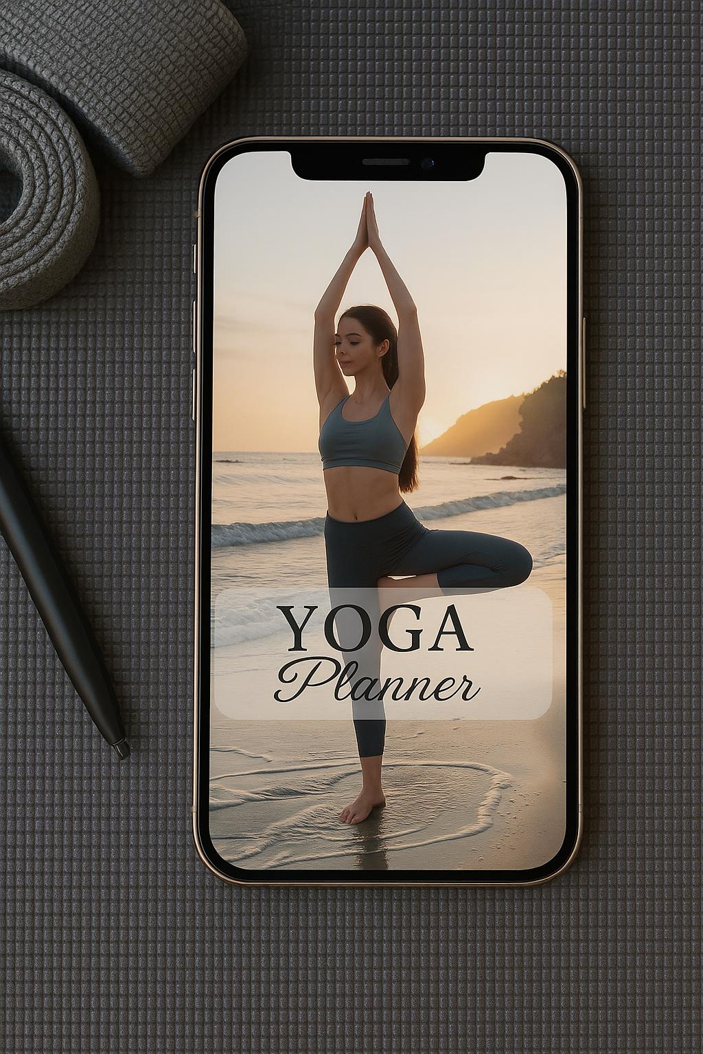 Yoga Session Log Printable Tracker to Enhance Practice & Track Progress | Mindful Reflection, Goal Setting, Poses - More