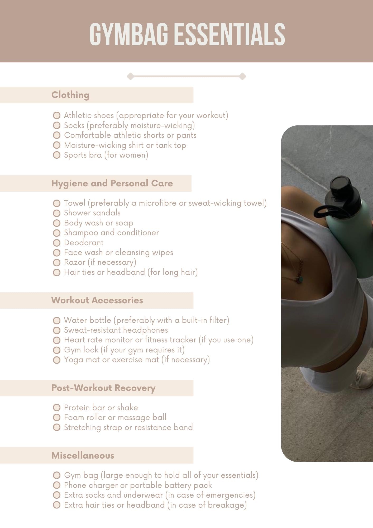 Fitness Journey Essentials: Comprehensive Workout and Recovery Checklists for Optimal Performance
