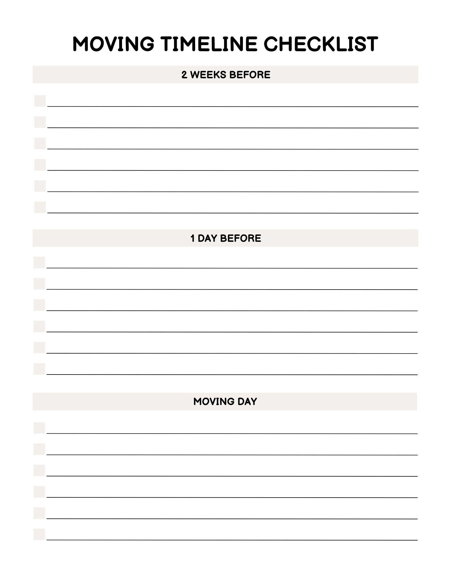 Moving Guide and Tips Planner | Printable Checklist for a Seamless Move