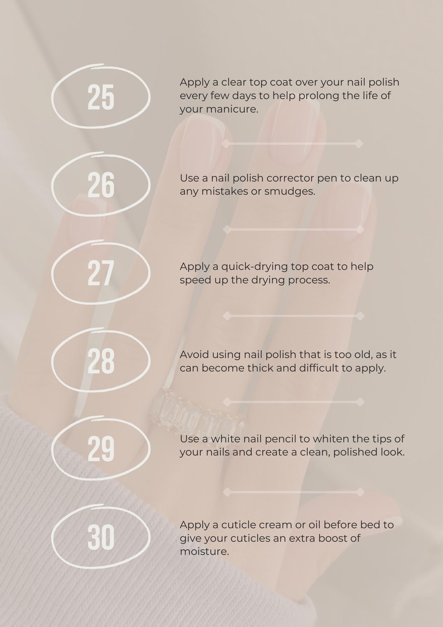 Ultimate Nail Care Guide: 50 Tips for Healthy Nails | Printable Nail Health Tips | Fungal Infection Prevention | Nail Enthusiasts Gift