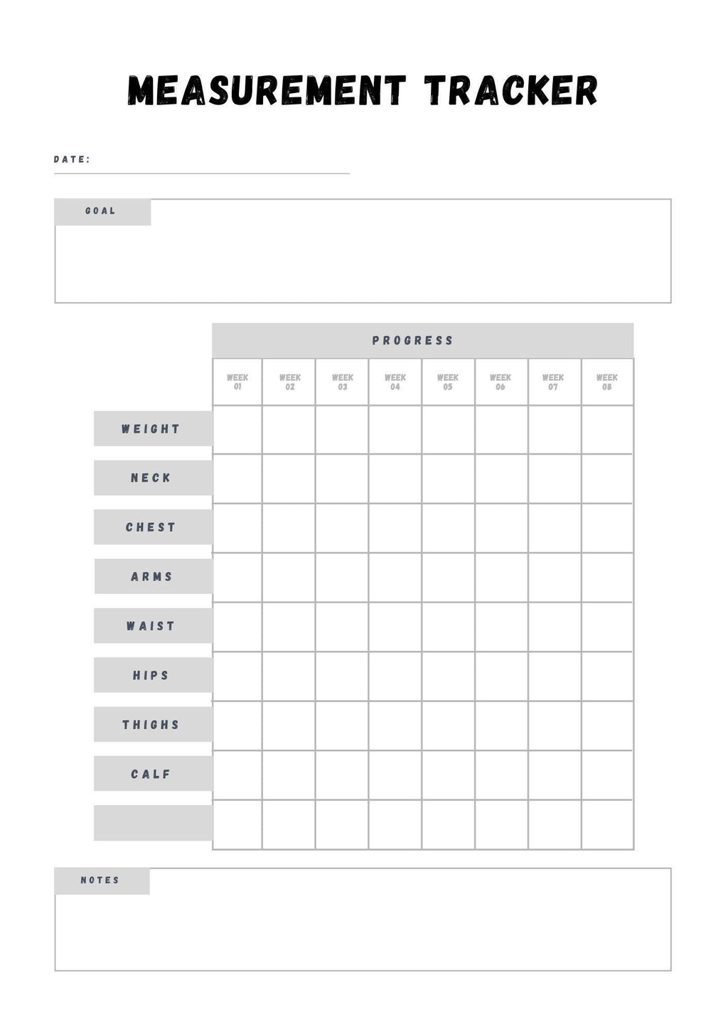 Stay on Track and Reach Your Fitness Goals - Printable Planner to Keep You Organized