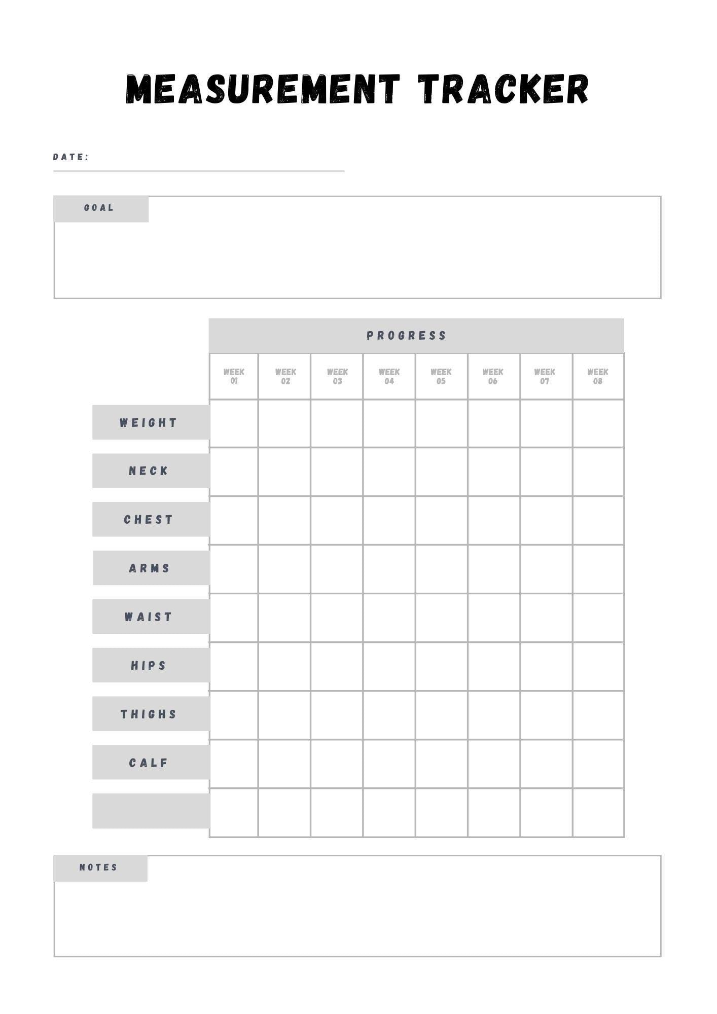 Stay on Track and Reach Your Fitness Goals - Printable Planner to Keep You Organized