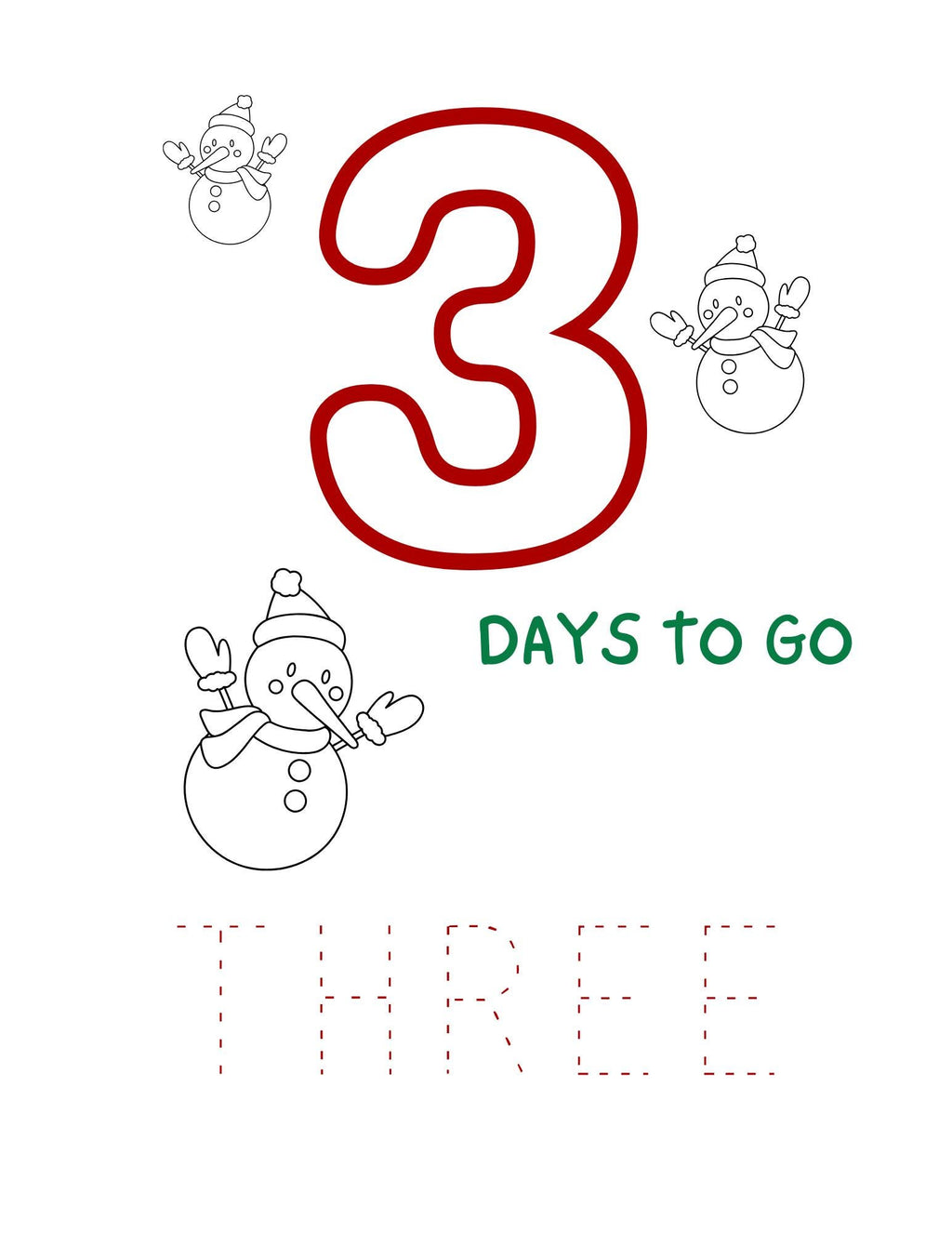 Christmas Countdown Activity Book | Printable Advent Calendar eBook for Kids & Families | Holiday Crafts, Games - Fun Activities - Instant