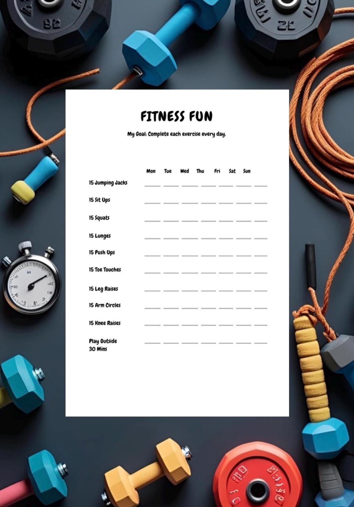 Fitness Goal Crusher Printable Planner - Motivate, Track Progress, Stay Organized - Instant Download