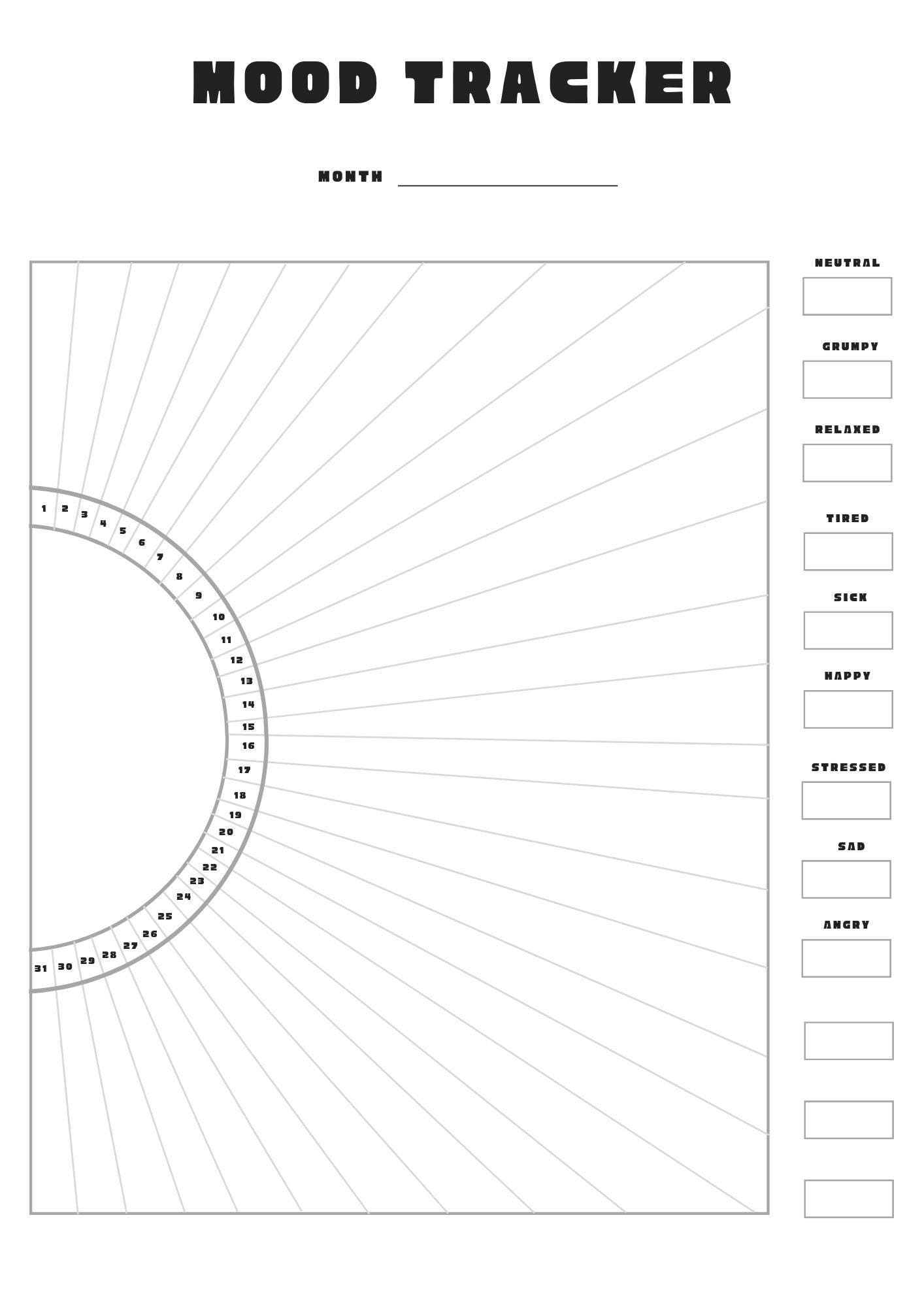 Emotional Wellness & Anxiety Tracker | Printable Mood Journal PDF | Daily Self-Care Tracker | Mental Health Habit Tracker | Mindfulness