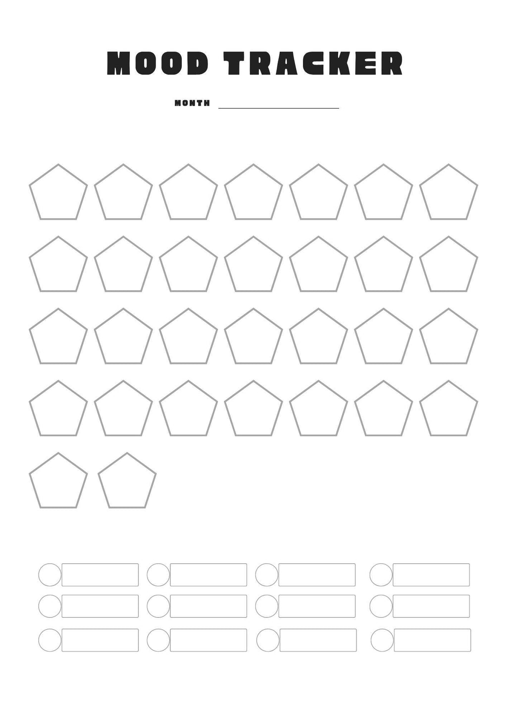 Emotional Wellness & Anxiety Tracker | Printable Mood Journal PDF | Daily Self-Care Tracker | Mental Health Habit Tracker | Mindfulness