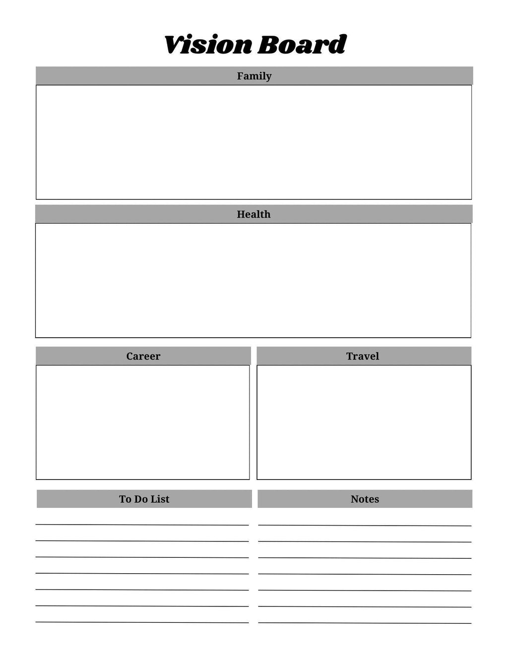 Comprehensive Life Planner Printable for Wellness & Time Management | Daily Weekly Monthly Organizer Goal Setting Tracker PDF