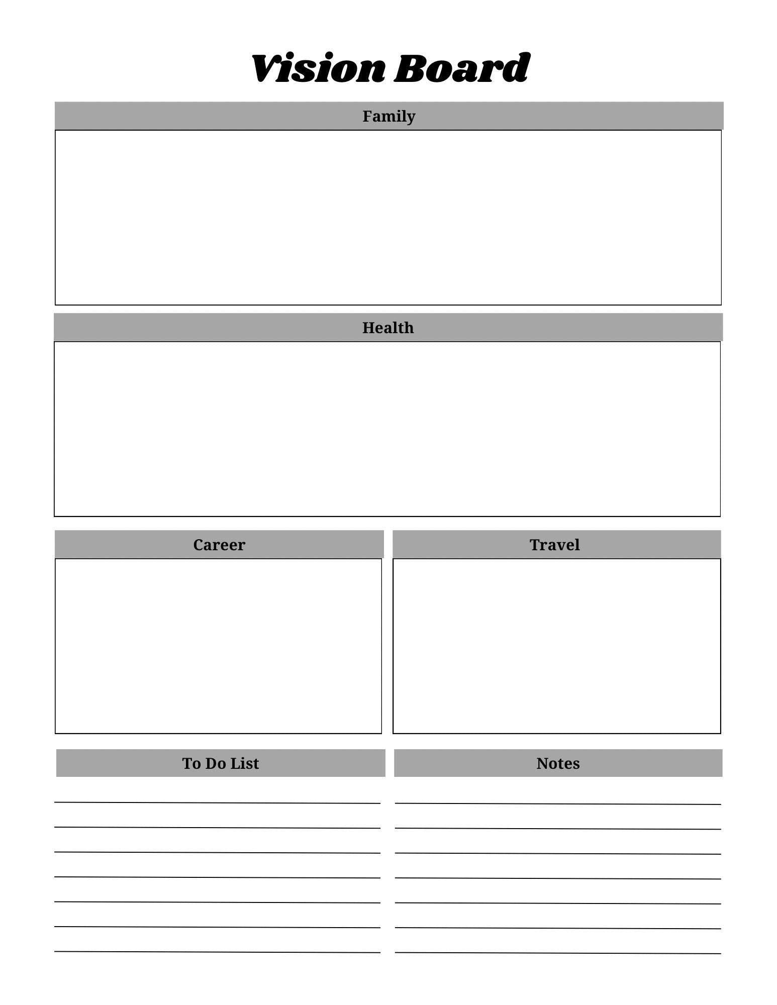 Comprehensive Life Planner Printable for Wellness & Time Management | Daily Weekly Monthly Organizer Goal Setting Tracker PDF