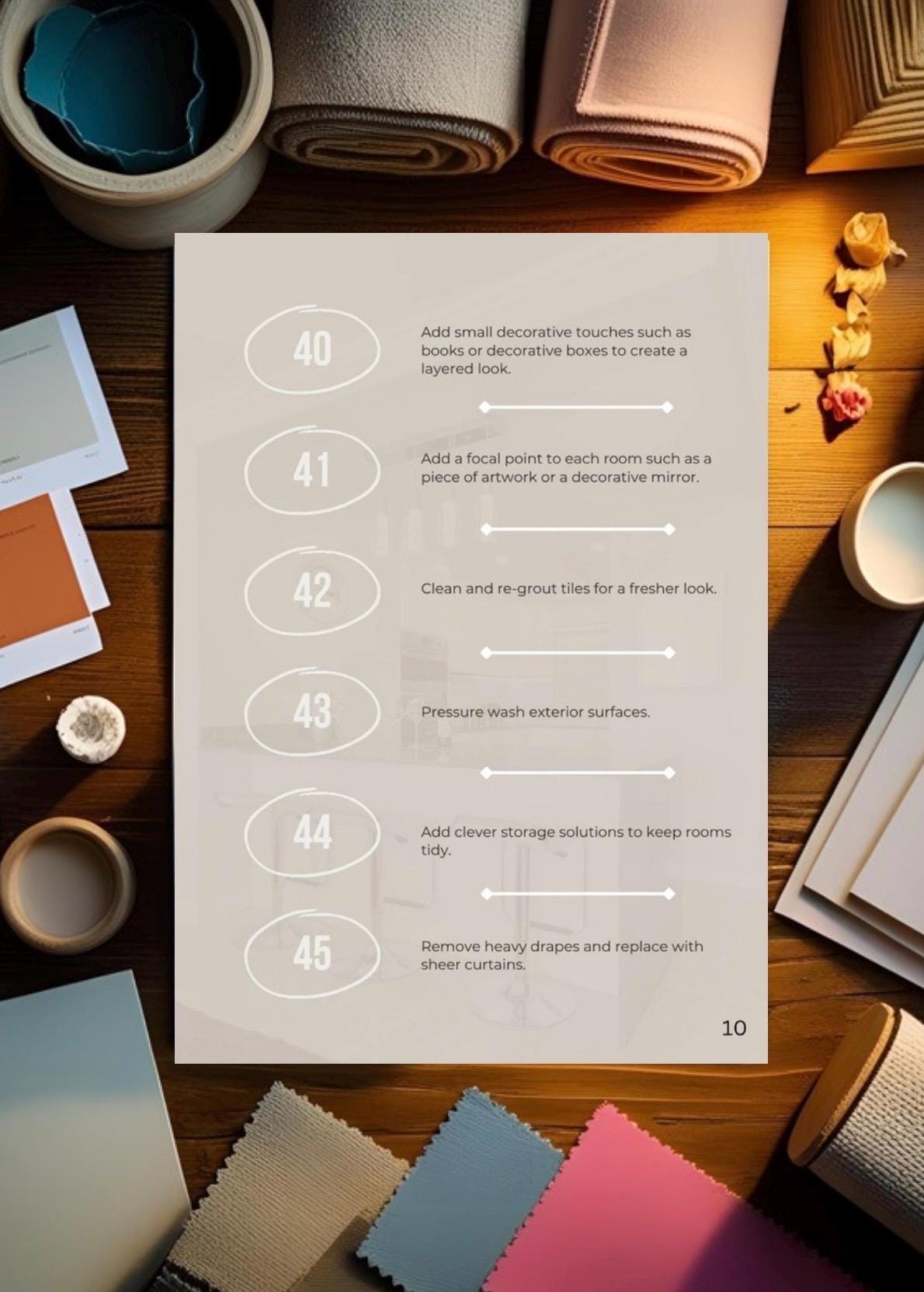 Home Staging Guide: 50 Budget-Friendly Tips for Selling Faster | Printable PDF for DIY Home Sellers | Declutter, Clean, & Decorate on a