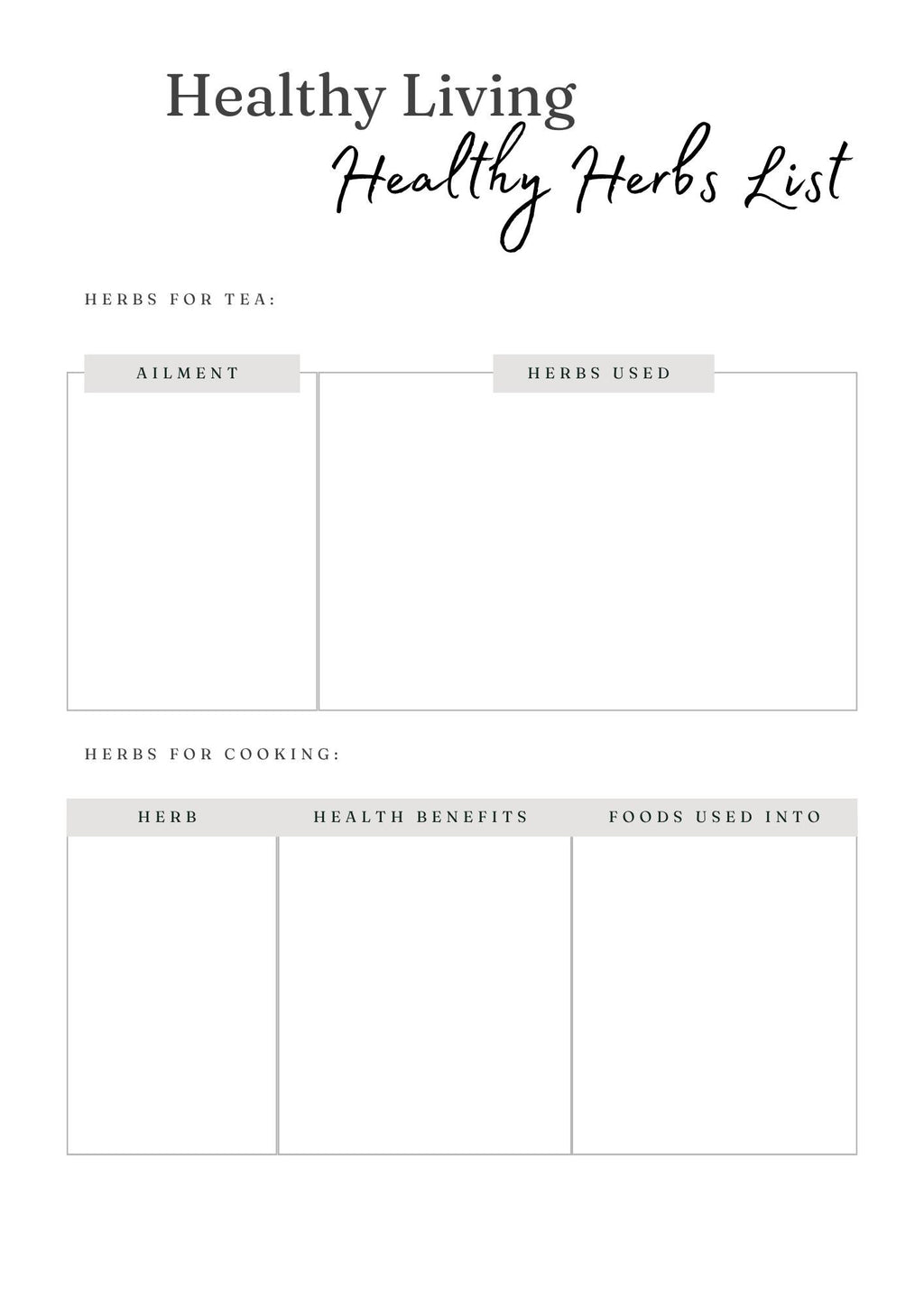 Transformational Healthy Living Planner | Wellness Journal with Meal & Fitness Tracker, Self-Care Organizer, Goal Setting | Printable