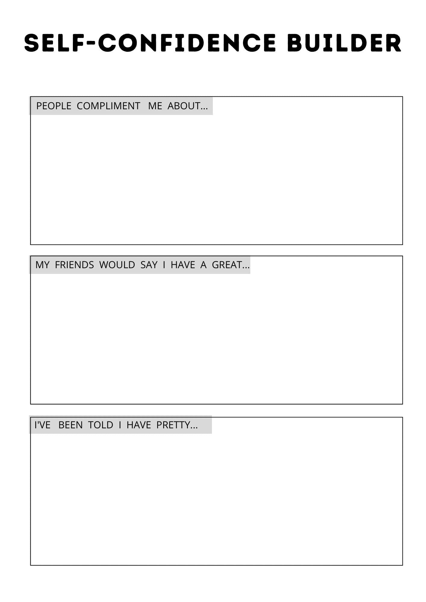 Daily Self-Confidence & Mindset Tracker | Printable Boost Self-Esteem Journal | Confidence Planner PDF | Self-Growth Workbook