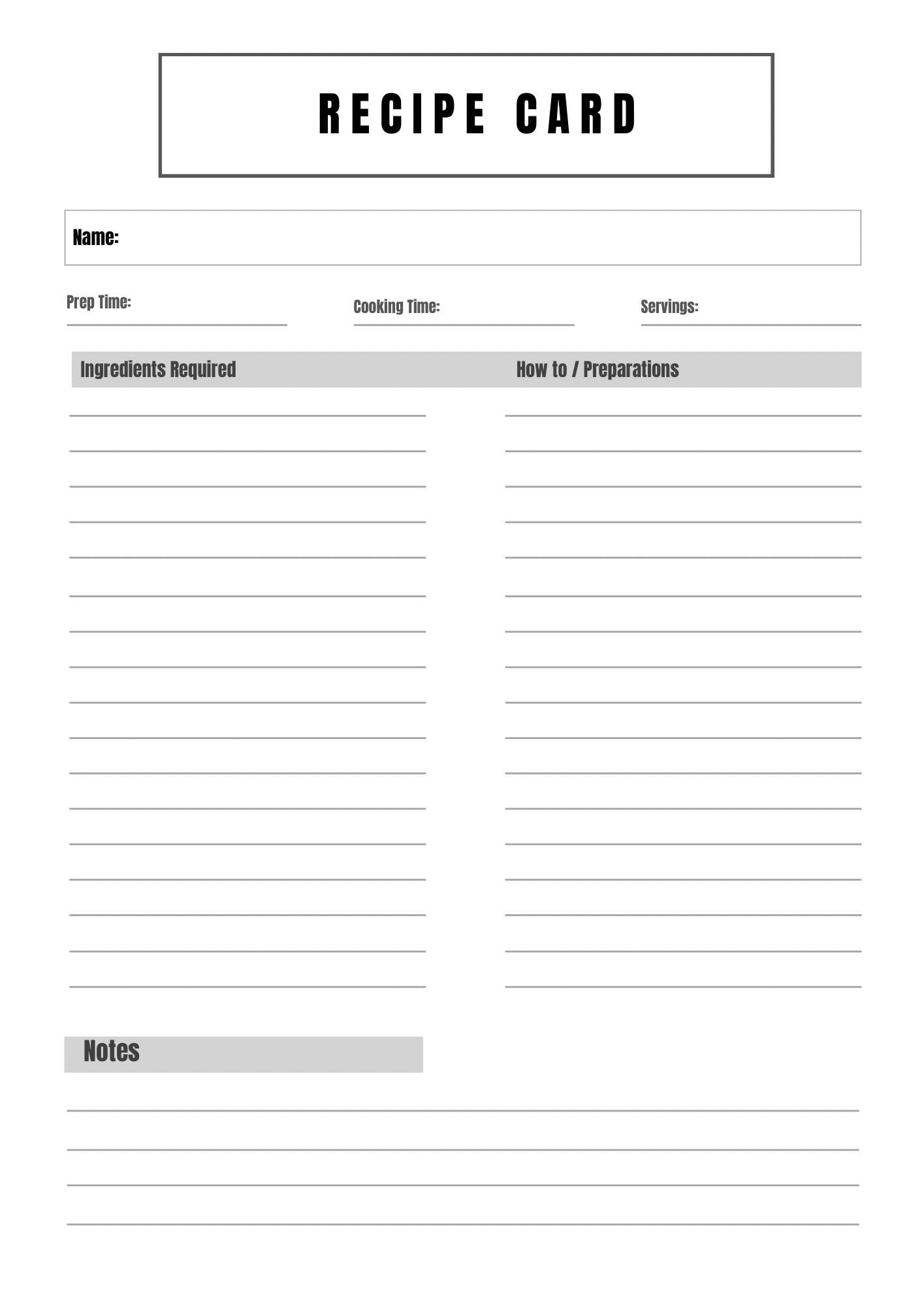 Recipe Cards Bundle