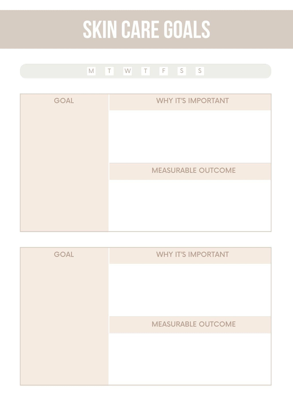 Skincare Routine Organizer | My Skin Profile and Care Planner | Beauty Journal | Personalized Skincare Tracker | Beauty Regimen Tool |