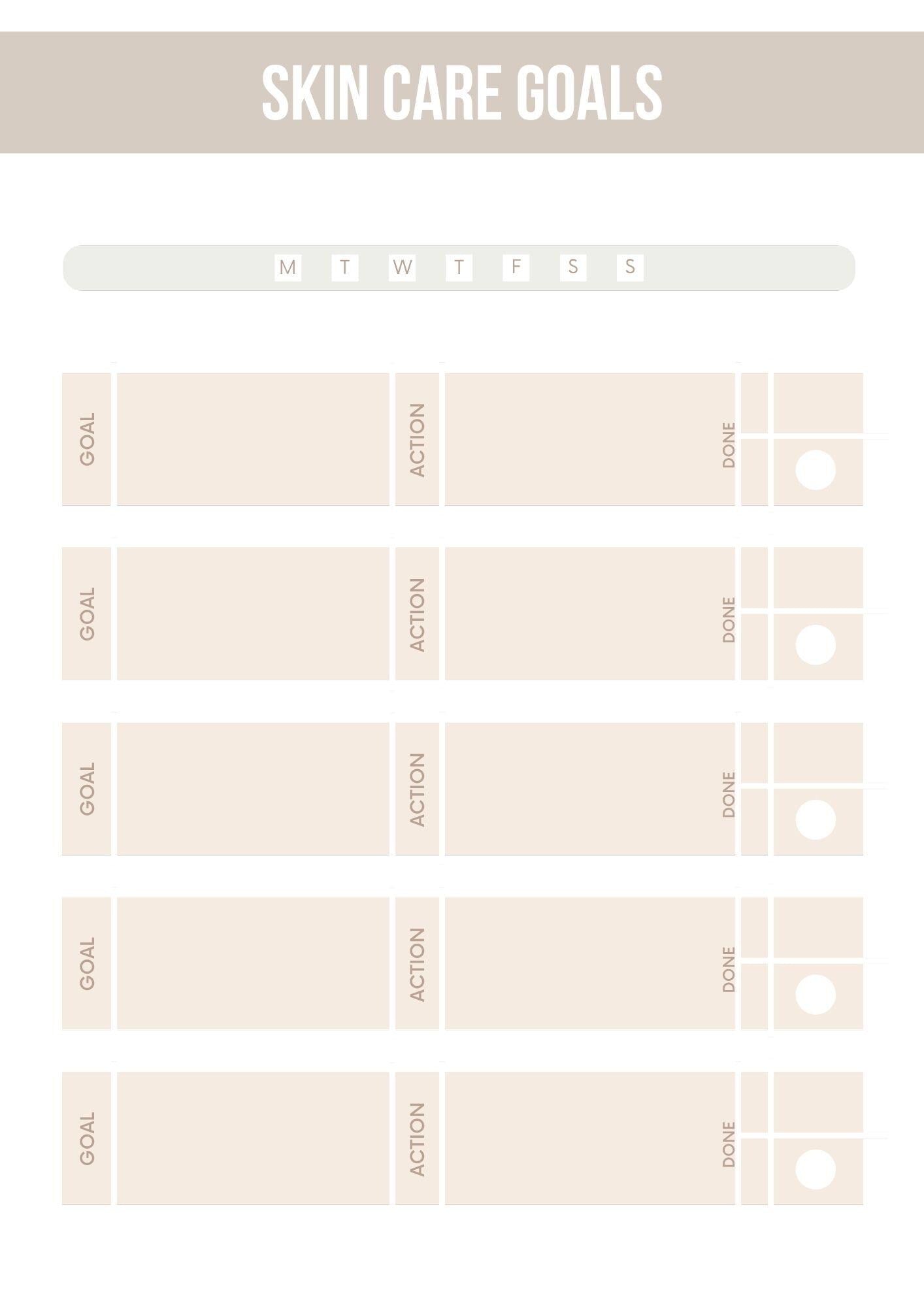 Skincare Routine Organizer | My Skin Profile and Care Planner | Beauty Journal | Personalized Skincare Tracker | Beauty Regimen Tool |