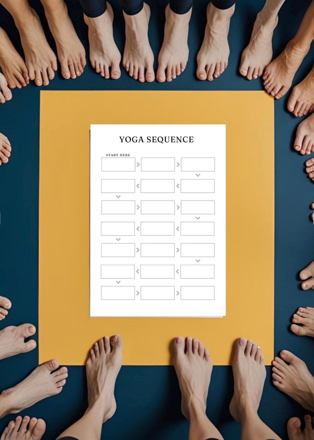 Yoga Session Log Printable Tracker to Enhance Practice & Track Progress | Mindful Reflection, Goal Setting, Poses - More