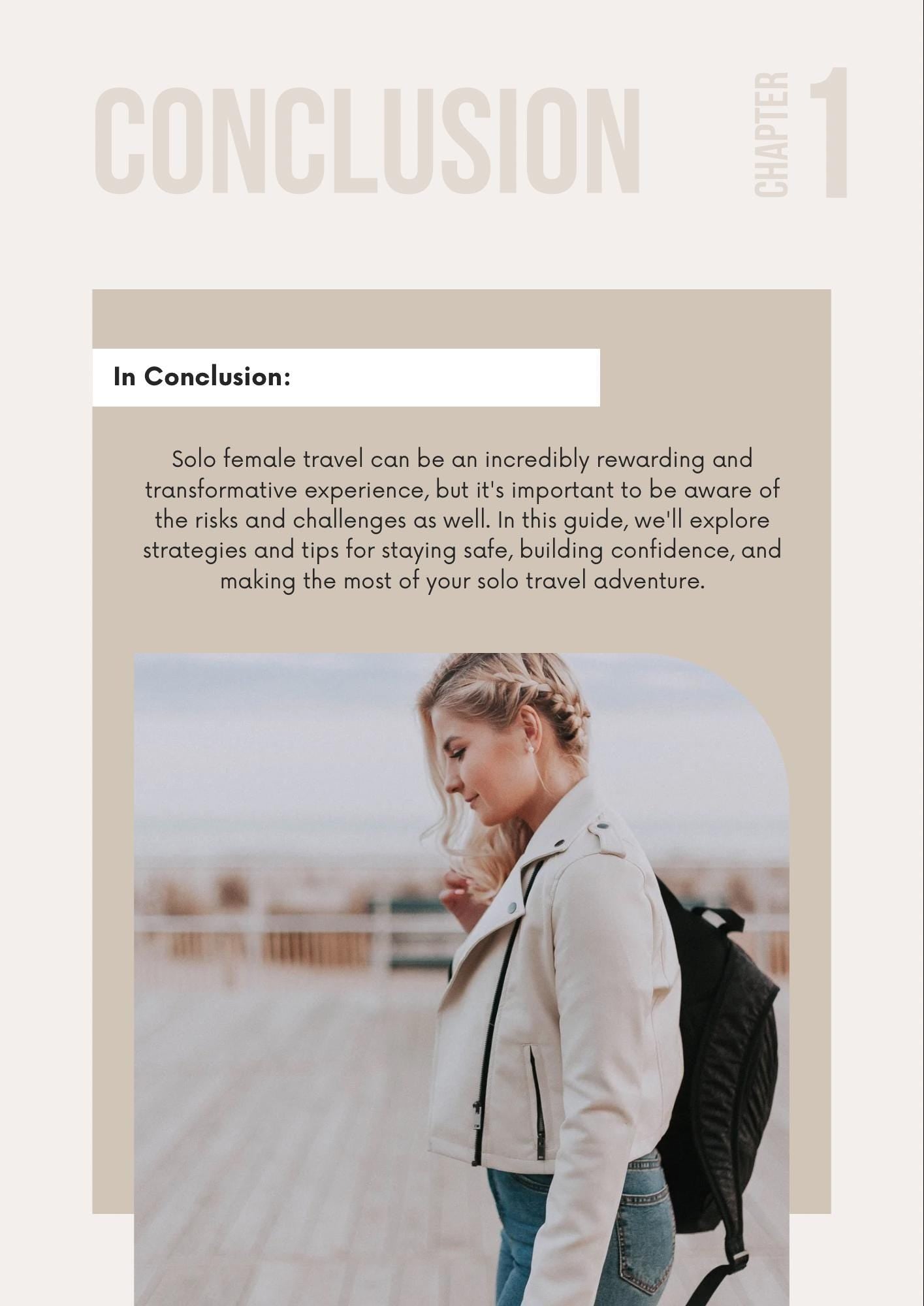 Solo Female Travel Guide | Empowering Women Travelers | Safety Tips & Destination Insights | Digital Download | Travel Advice - Resources