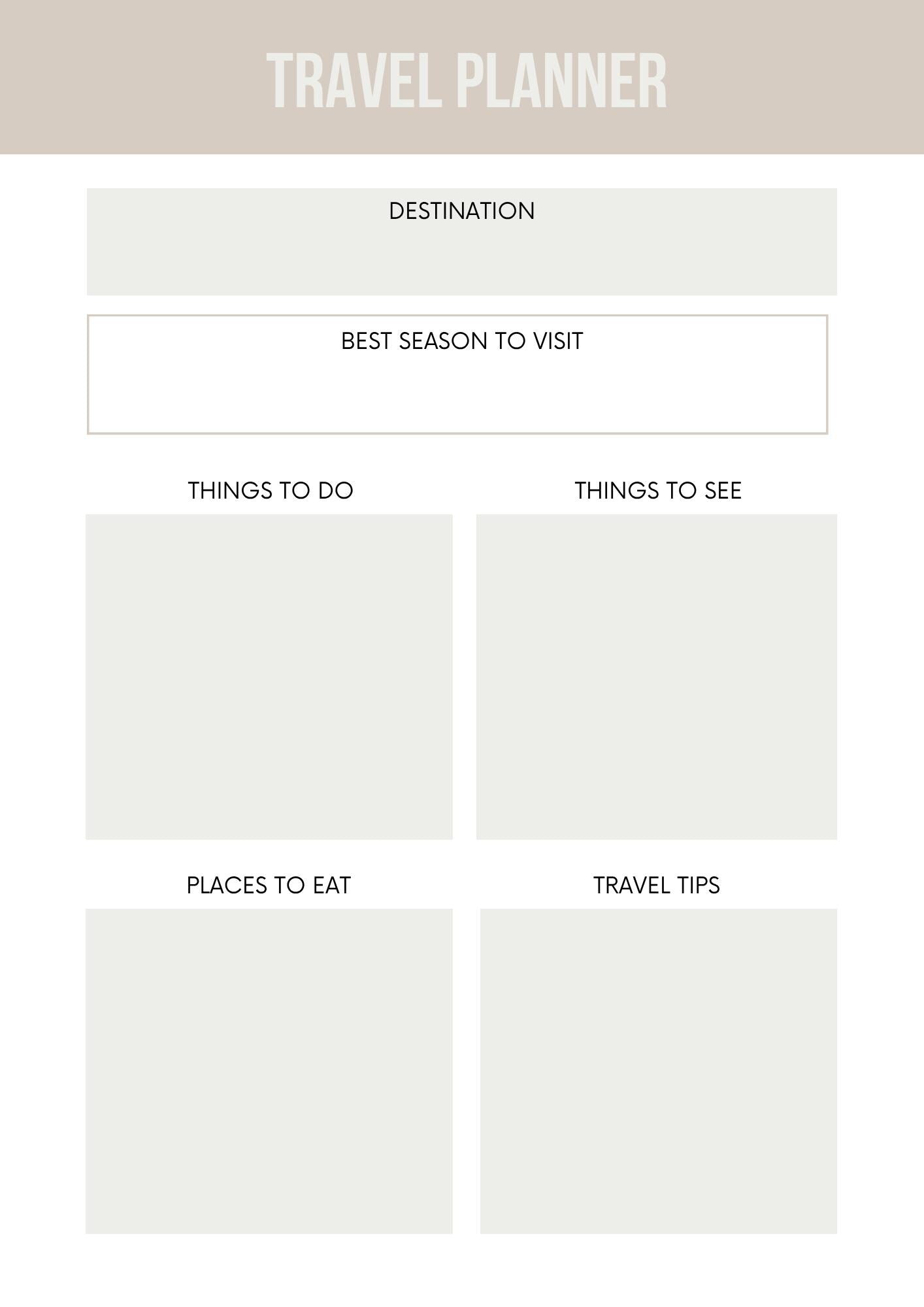 Customizable Travel Journal and Organizer for Explorers | Personalized Vacation Planner and Itinerary | Eco-Friendly Gift Idea