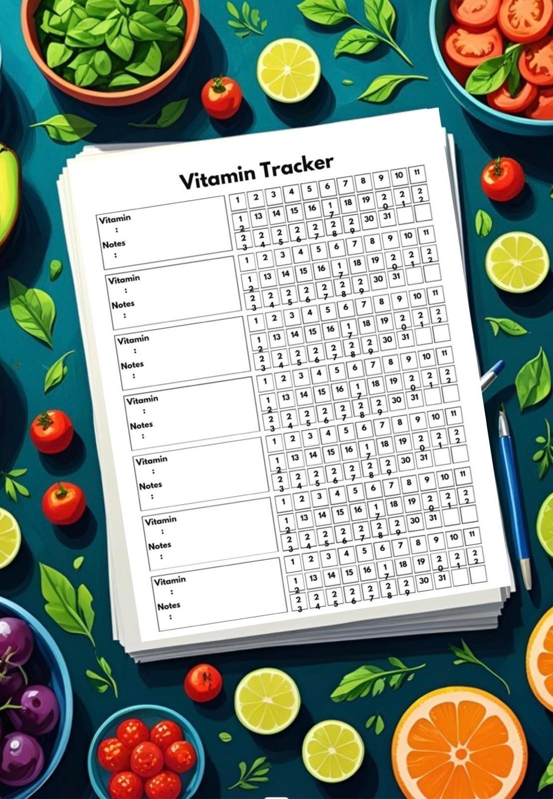 Ultimate Health & Wellness Planner - Daily Food Journal, Fitness Tracker, Meal Planner, Self-Care Pages - Digital Download