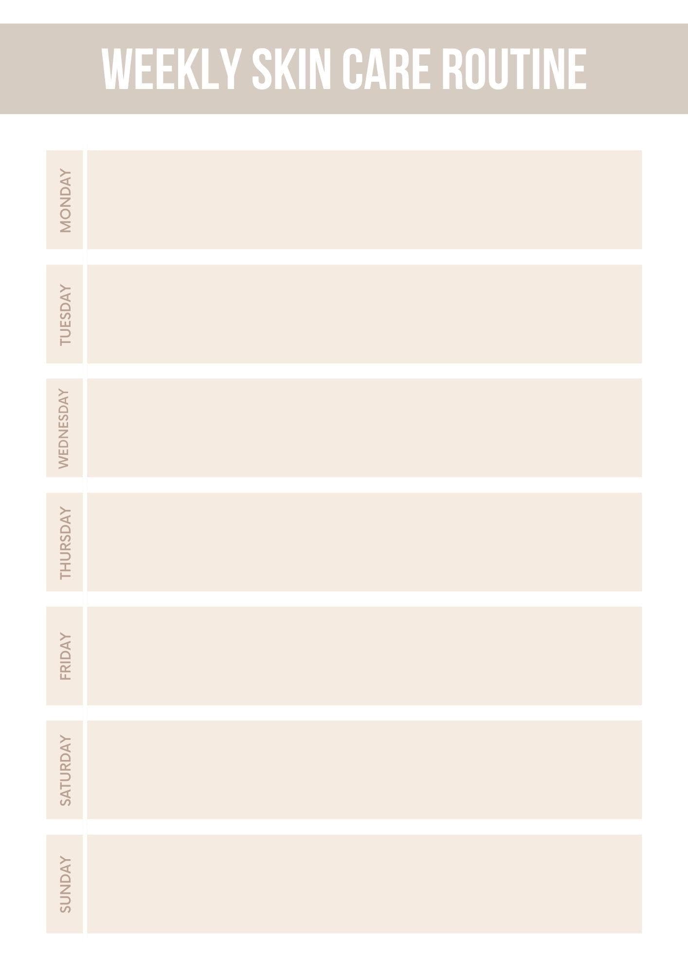 Skincare Routine Organizer | My Skin Profile and Care Planner | Beauty Journal | Personalized Skincare Tracker | Beauty Regimen Tool |