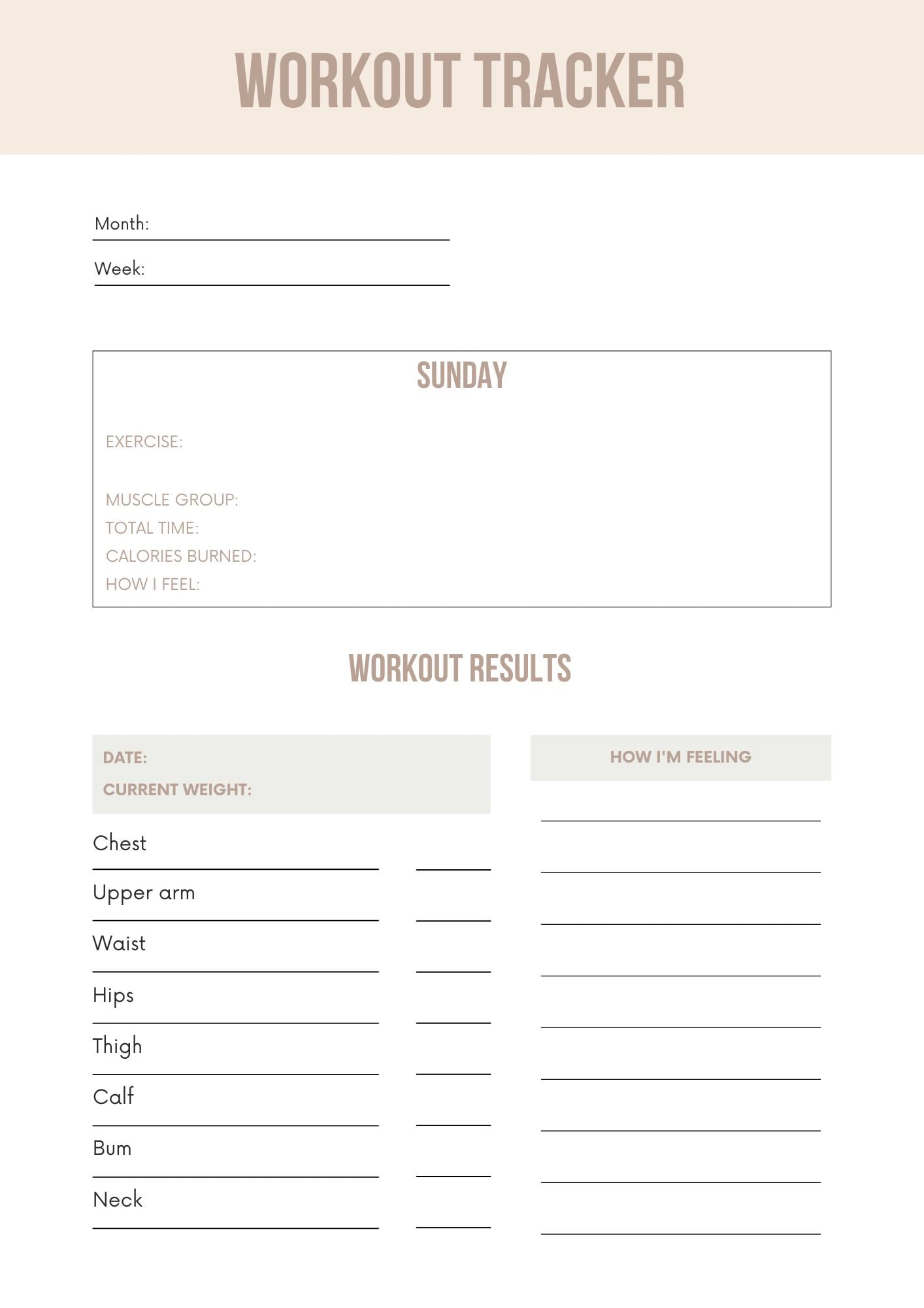 Fitness Planner & Tracker | Daily Workout, Nutrition, Goals | Printable Health - Wellness Organizer | Stay Motivated - Achieve Milestones