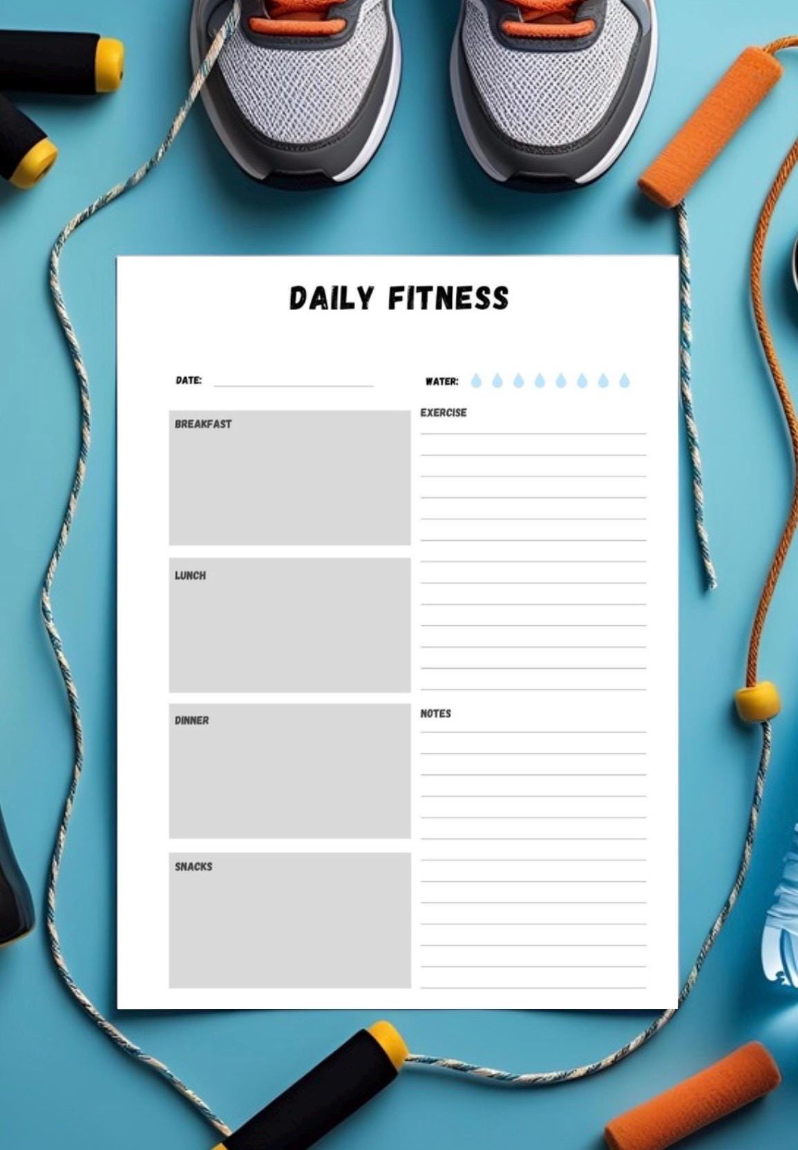 Stay on Track and Reach Your Fitness Goals - Printable Planner to Keep You Organized