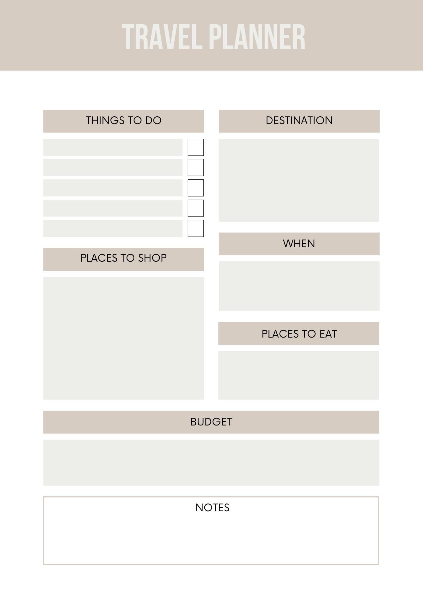Customizable Travel Journal and Organizer for Explorers | Personalized Vacation Planner and Itinerary | Eco-Friendly Gift Idea