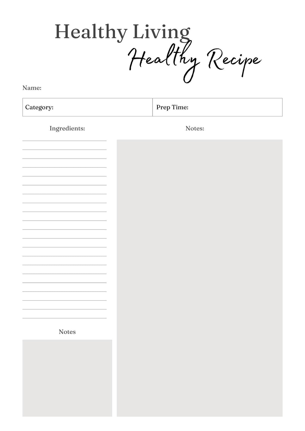 Transformational Healthy Living Planner | Wellness Journal with Meal & Fitness Tracker, Self-Care Organizer, Goal Setting | Printable