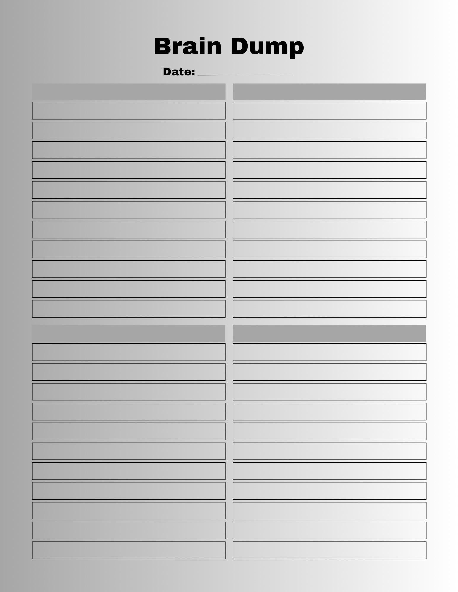 Clear Your Mind: Brain Dump & Focus Planner Bundle | Organize Thoughts, Boost Productivity | Instant Download