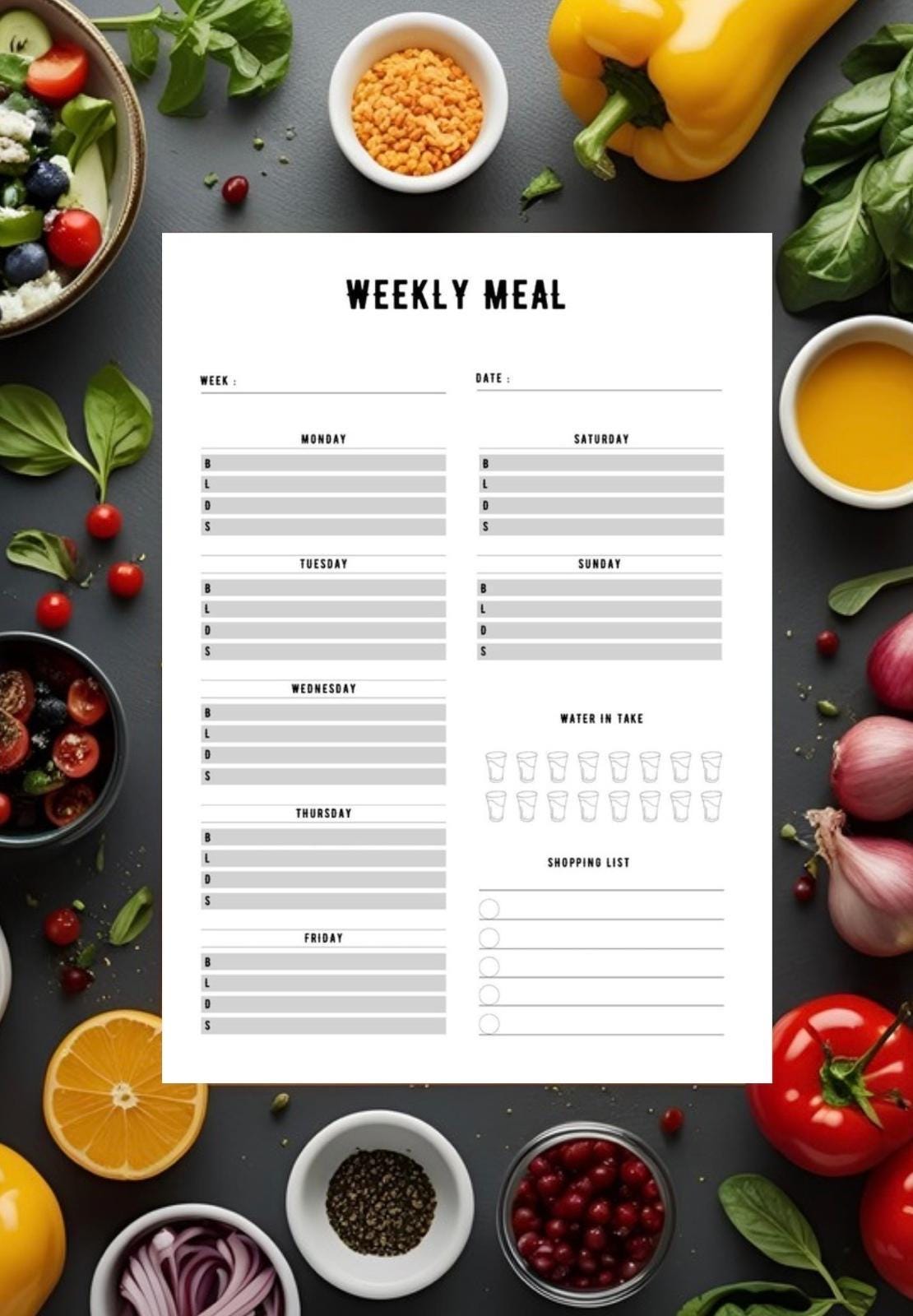 Ultimate Digital Meal Planner for Busy Families - Stay Organized, Track Nutrition, Plan Meals & Shopping Lists - Instant Download!