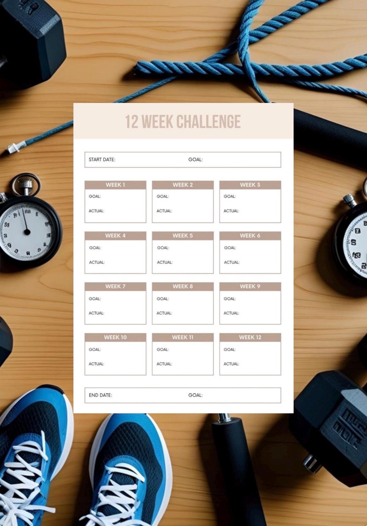 Fitness Planner & Tracker | Daily Workout, Nutrition, Goals | Printable Health - Wellness Organizer | Stay Motivated - Achieve Milestones