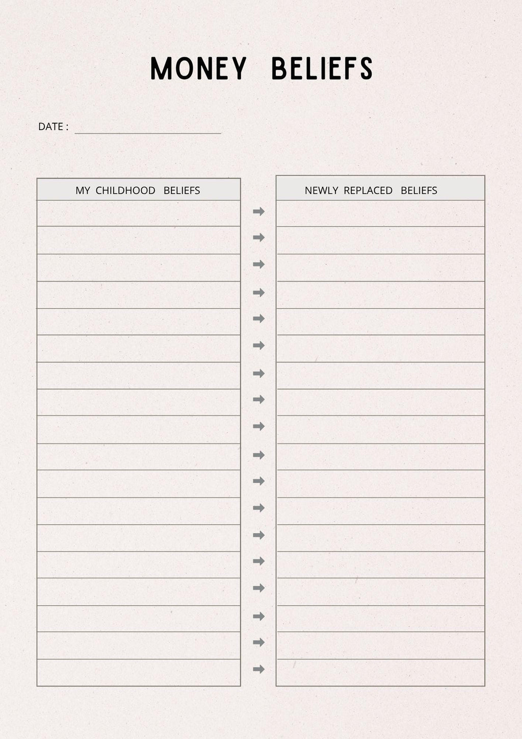 Money Mindset Journal & Abundance Affirmations | Financial Growth Planner PDF | Wealth Building Workbook for Manifesting Prosperity -