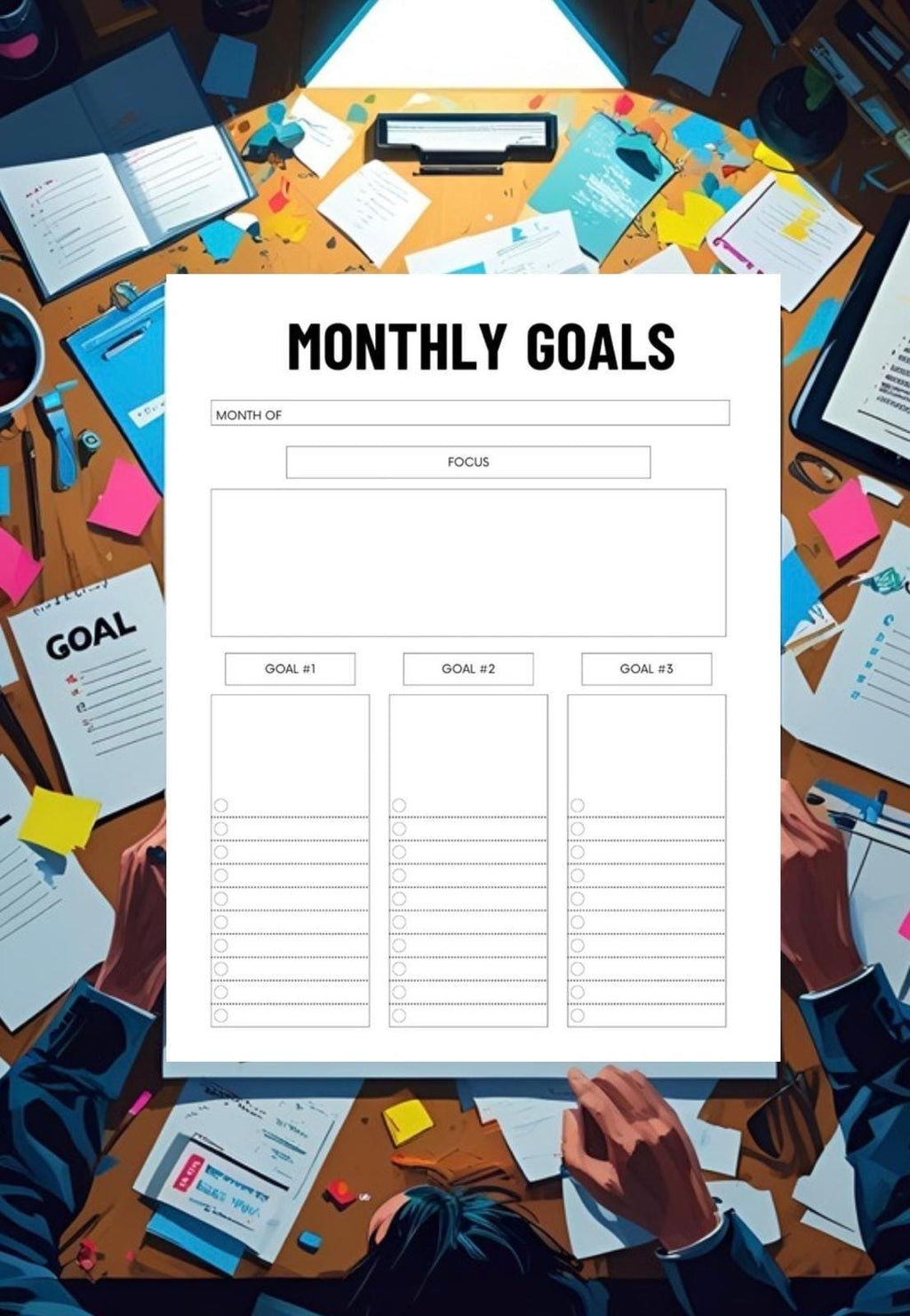 Ultimate Goal Planner Kit | SMART Goals, Vision Board, Action Plan | PDF Download - Goal Setting Workbook & Productivity Tracker - Digital