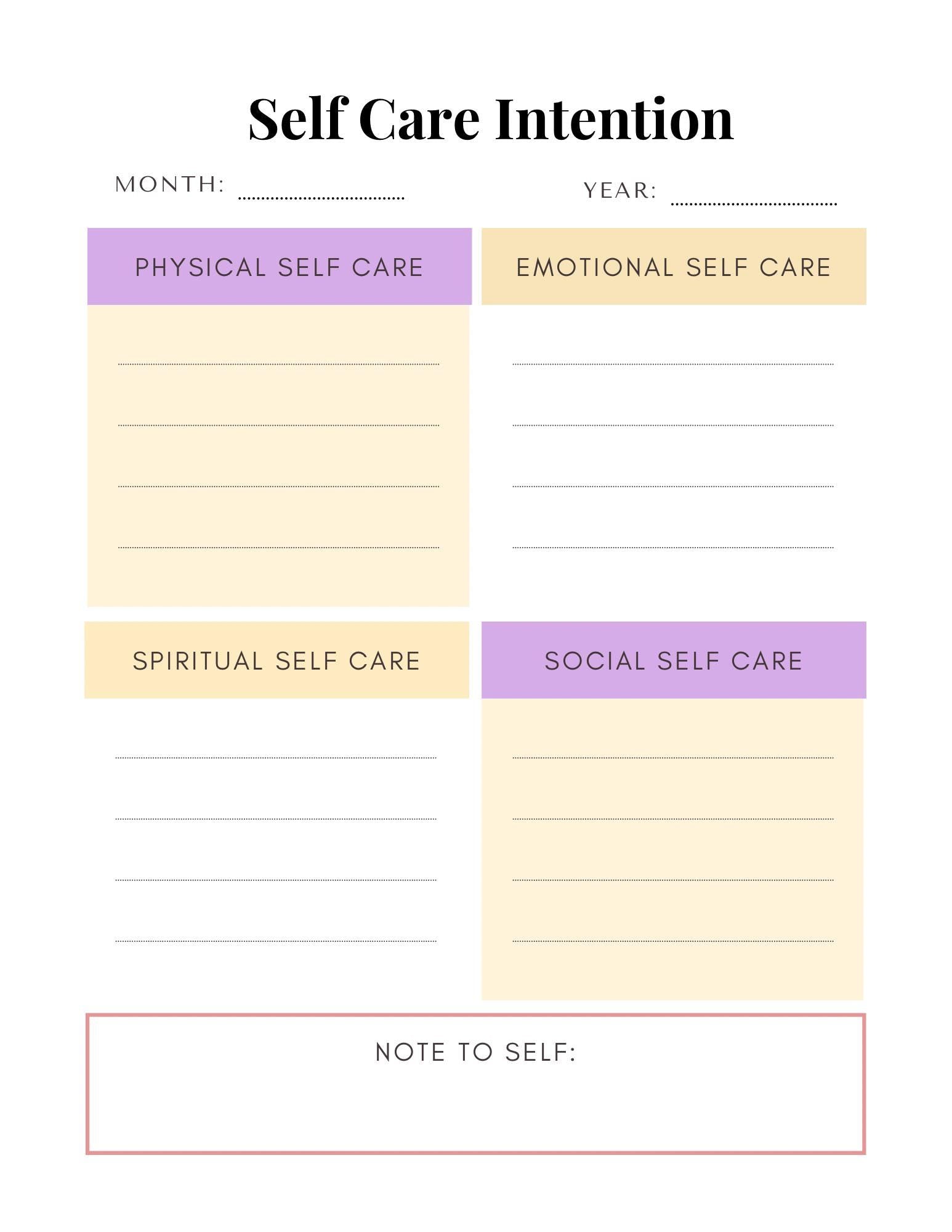 Daily Wellness Planner | Mindfulness Journal & Self-Care Tracker | Printable PDF for Positive Mental Health - Habits