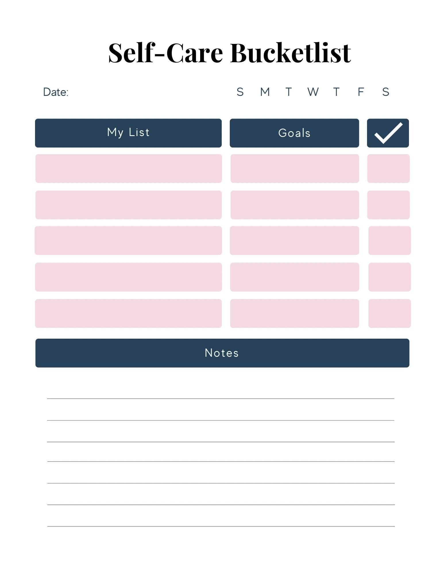 Daily Wellness Planner | Mindfulness Journal & Self-Care Tracker | Printable PDF for Positive Mental Health - Habits