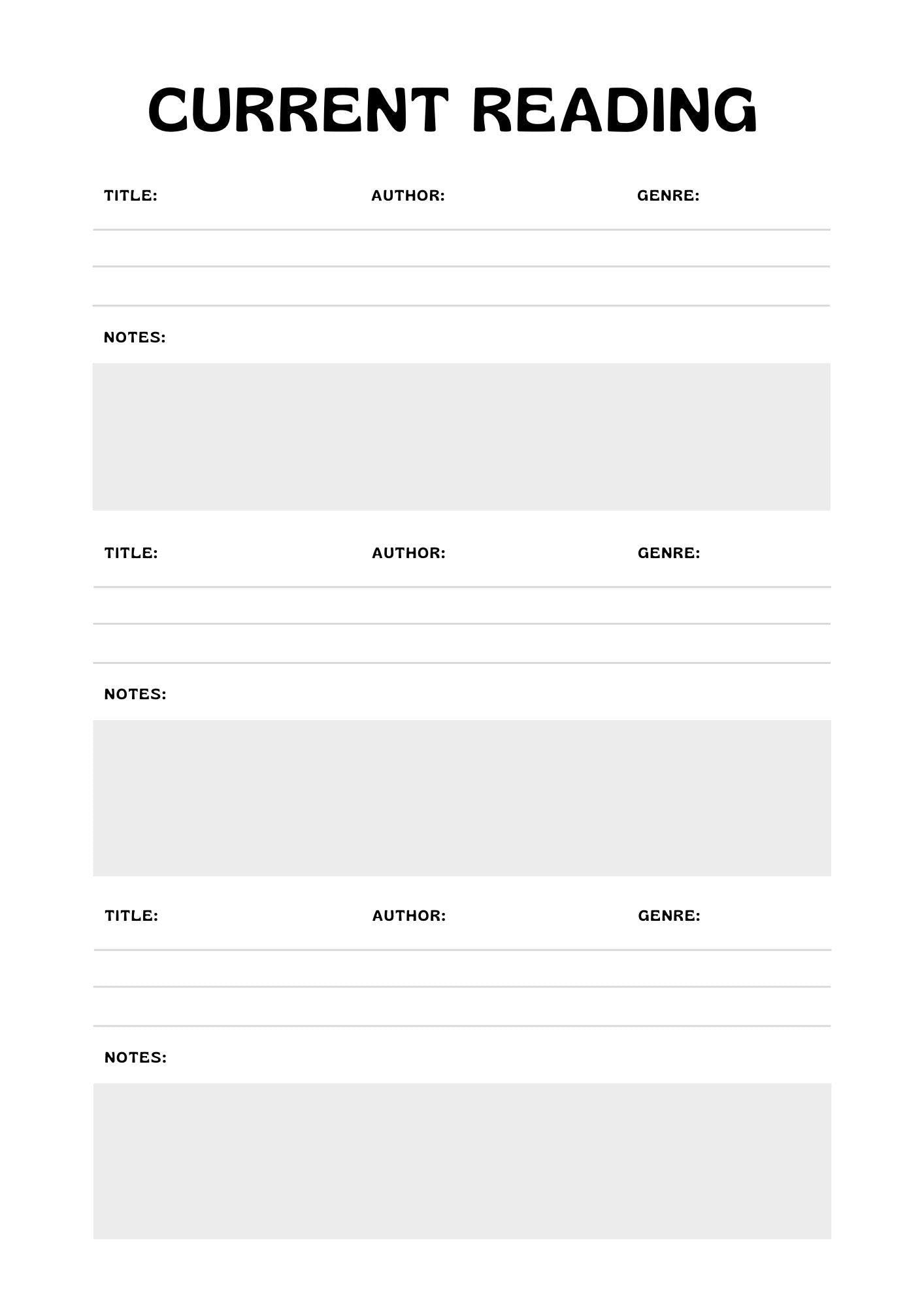 Organize Your Reading Journey | Beautifully Designed Reading Planner for Bookworms and Students | Printable PDF for Tracking Goals and