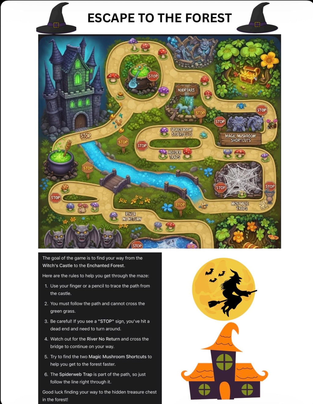 Fun & Spooky Halloween Scavenger Hunt - Printable Game for Kids - Families, Perfect for Parties - Trick-or-Treating Adventures