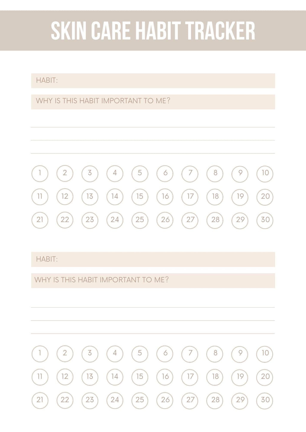 Skincare Routine Organizer | My Skin Profile and Care Planner | Beauty Journal | Personalized Skincare Tracker | Beauty Regimen Tool |