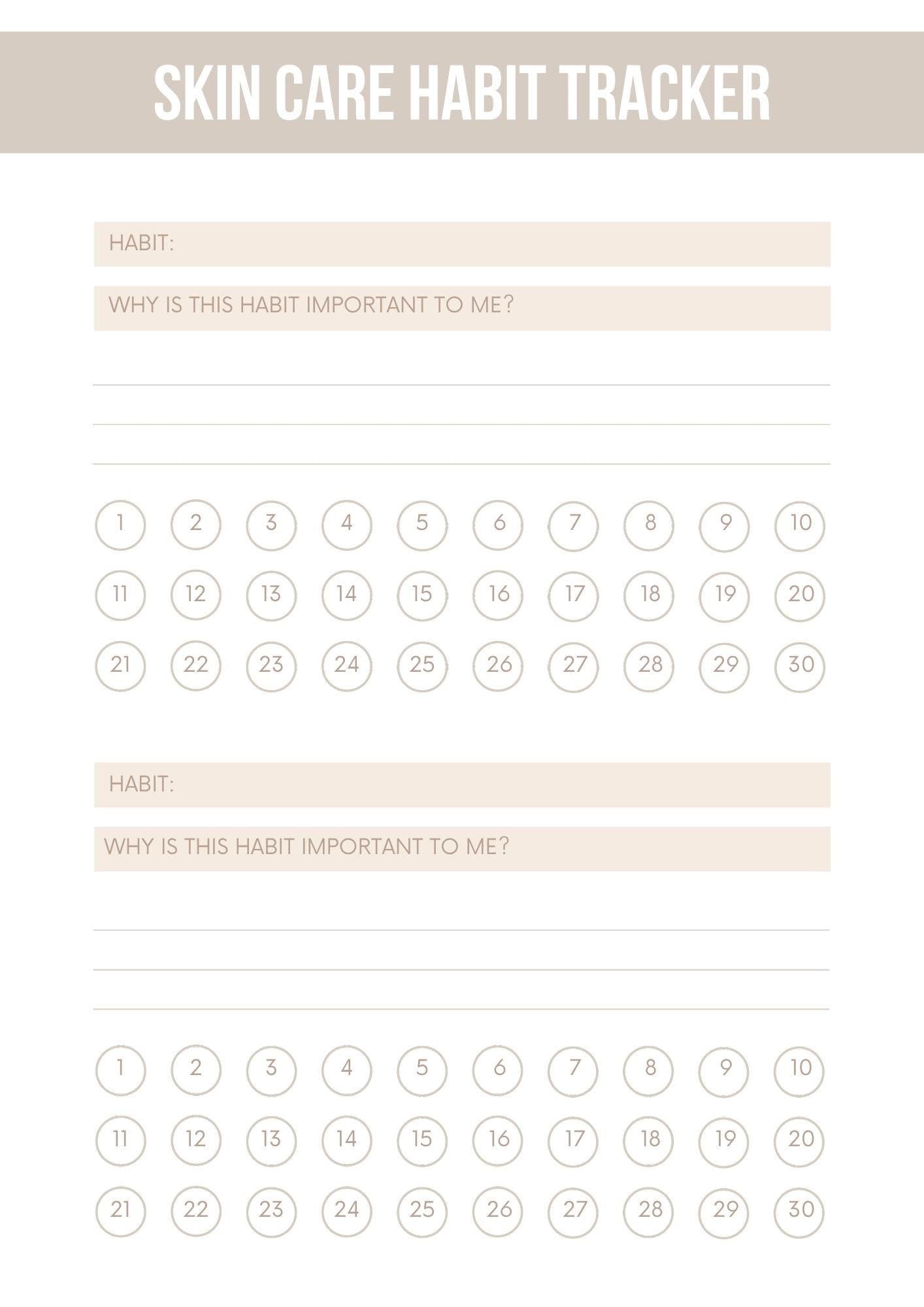 Skincare Routine Organizer | My Skin Profile and Care Planner | Beauty Journal | Personalized Skincare Tracker | Beauty Regimen Tool |