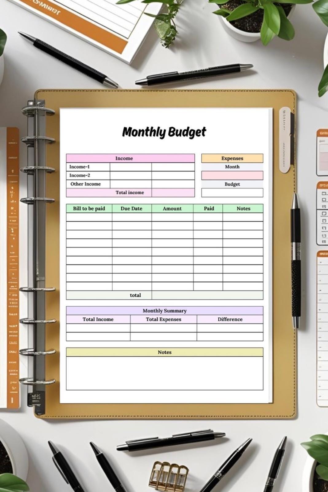 Ultimate Household Planner | Budget, Meal Plan & Organize Your Home - Printable Download