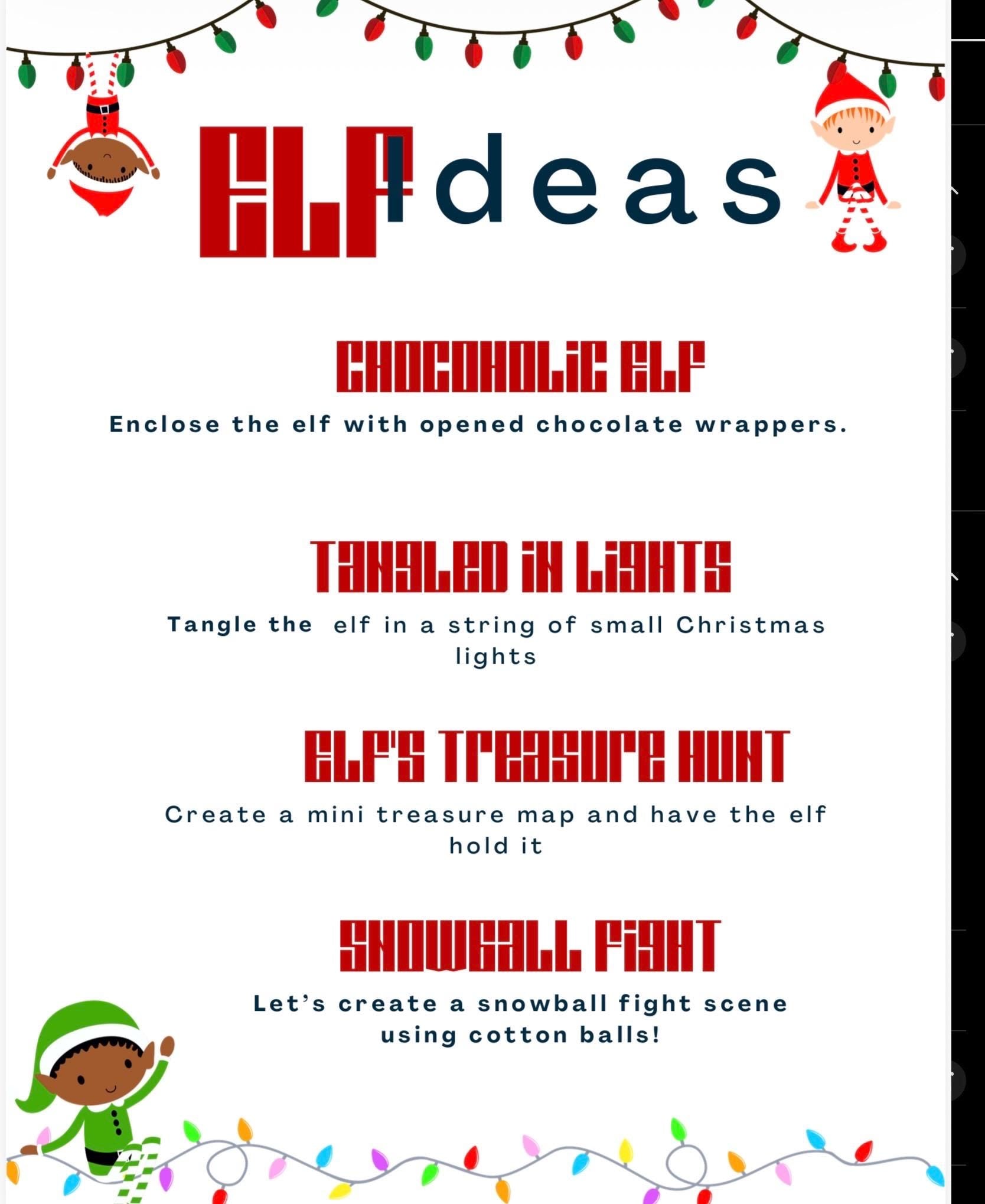 Christmas Elf Ideas PDF Pack: 25 Creative and Funny Elf on the Shelf Scenarios for Kids | Instant Download | Stress-Free Holiday Magic