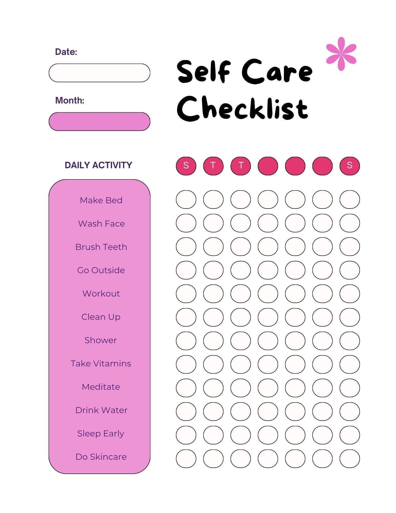 Sacred Self Care Journal for Reflection, Healing, and Growth - Wellness Planner with Affirmations, Mood Trackers, and Check-ins