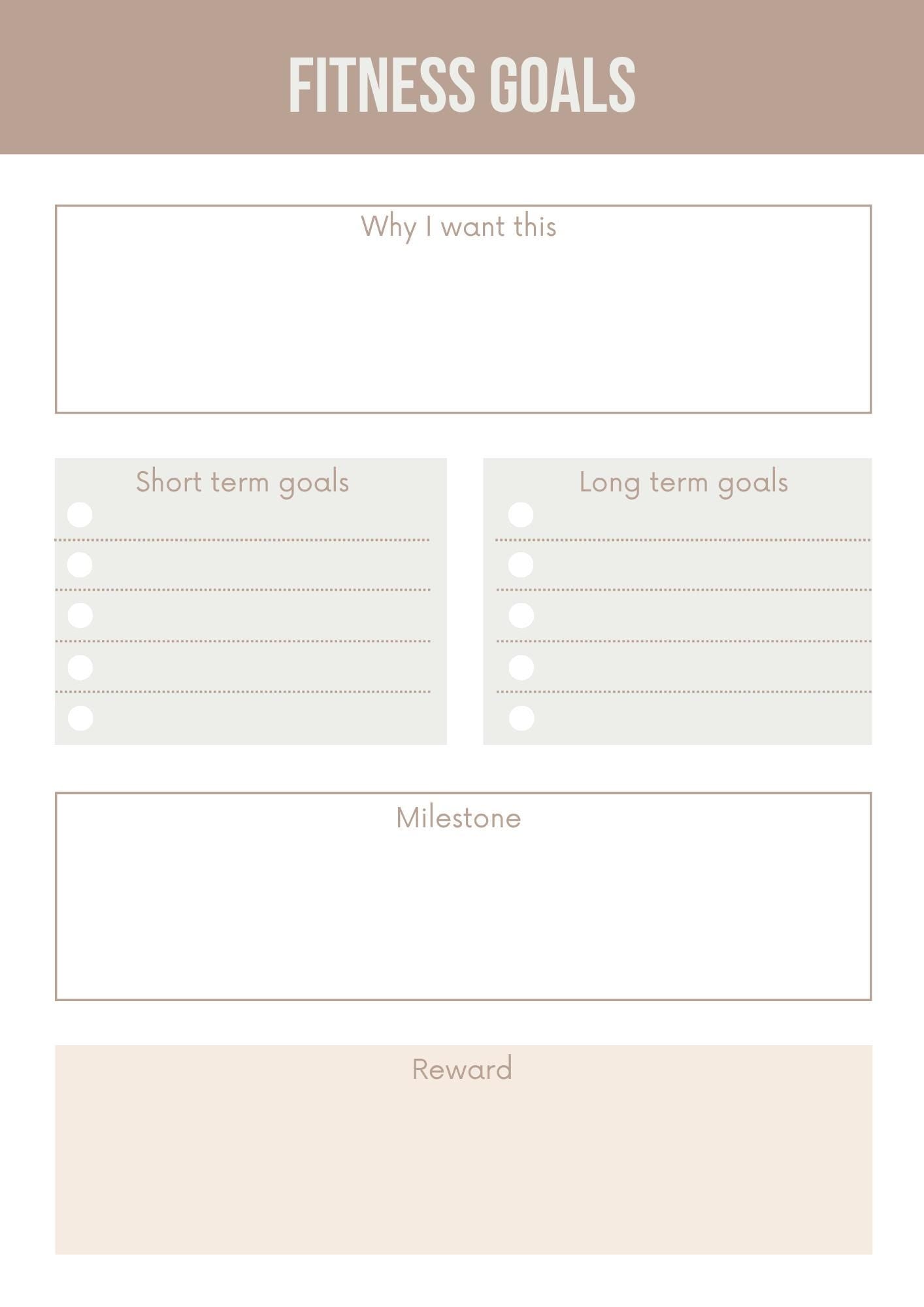Fitness Planner & Tracker | Daily Workout, Nutrition, Goals | Printable Health - Wellness Organizer | Stay Motivated - Achieve Milestones