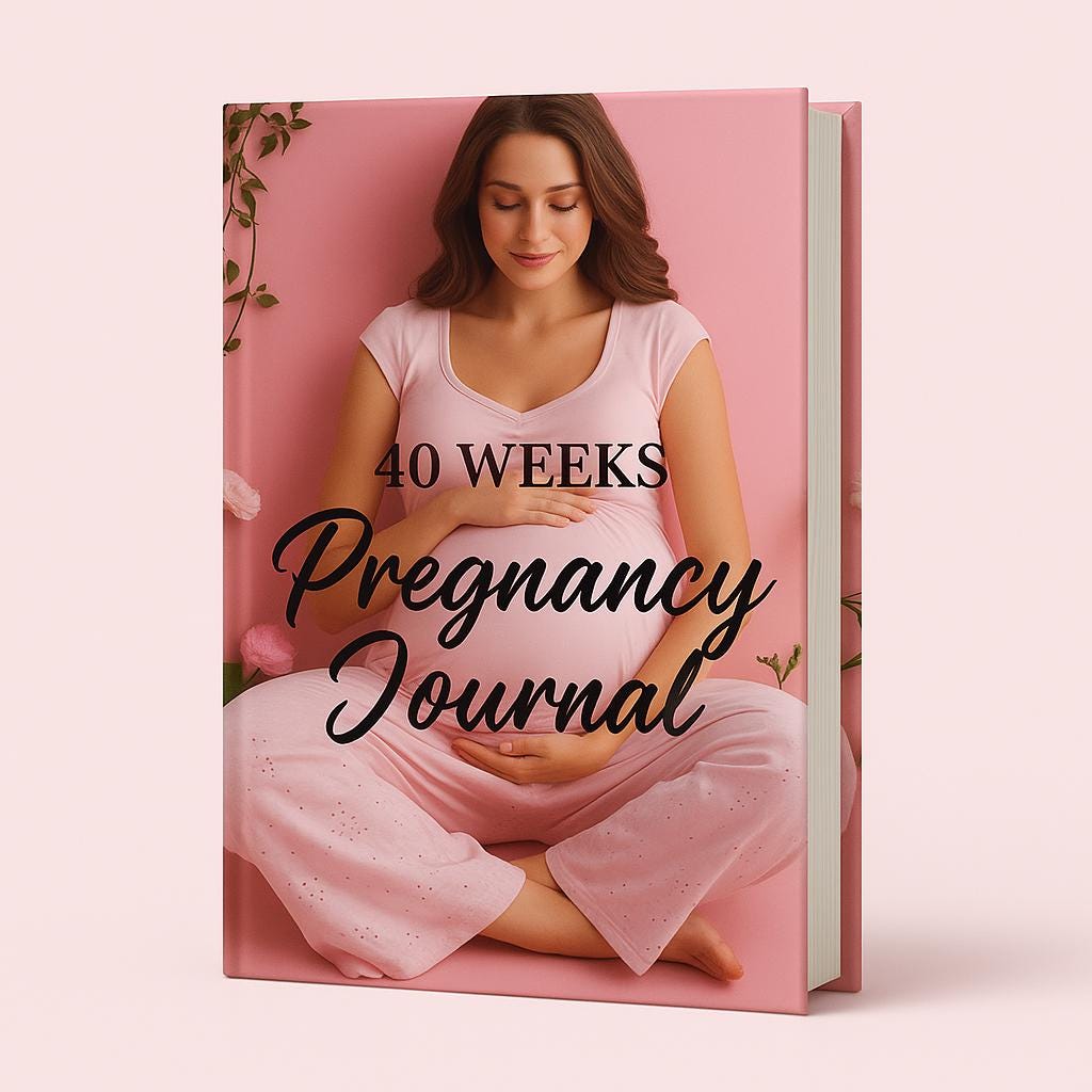 Pregnancy Journal & Memory Book - Baby Bump Tracker, Weekly Reflections, Keepsake Gift for Expecting Moms - Inspirational Quotes,
