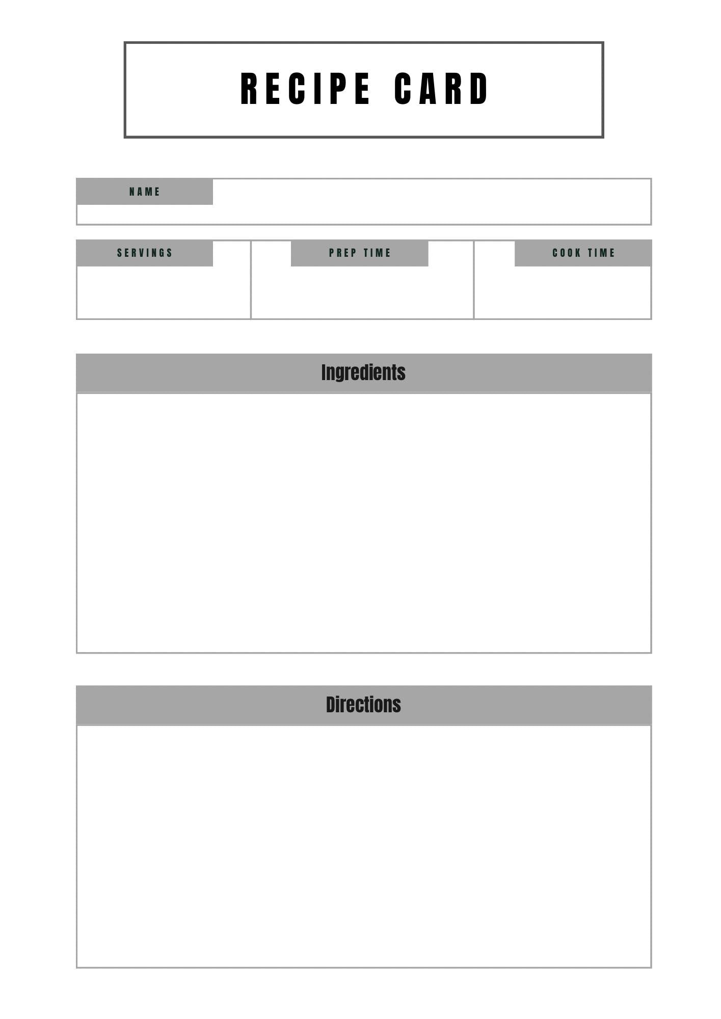 Recipe Cards Bundle