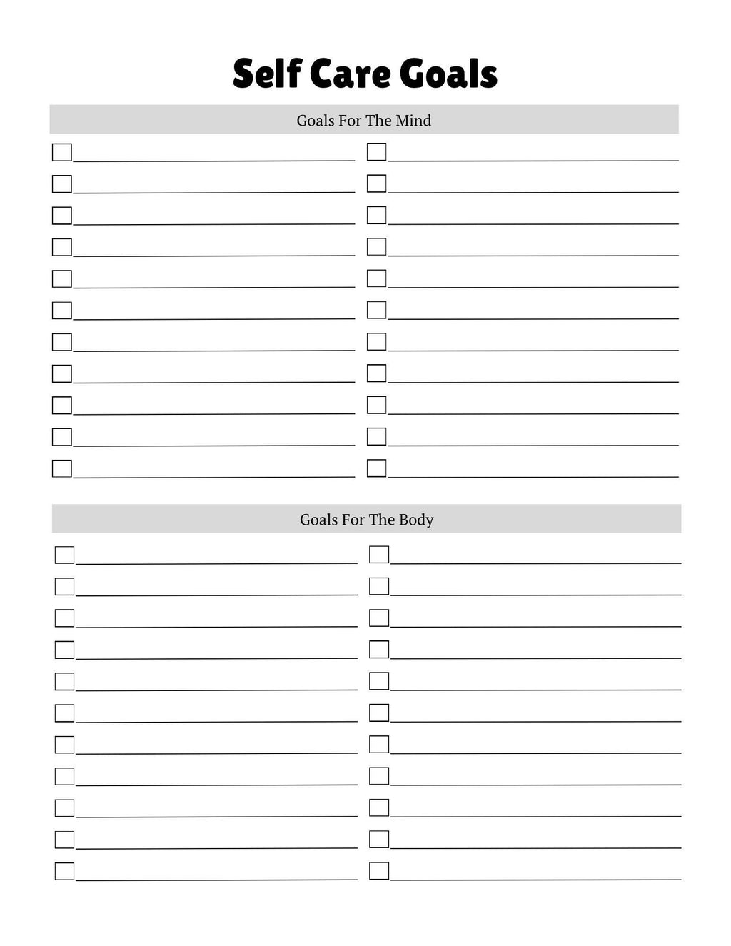 Daily Self Care Planner Mood Tracker | Wellness & Mindfulness Journal PDF for Mental Health | Printable Habit - Gratitude Tracker for