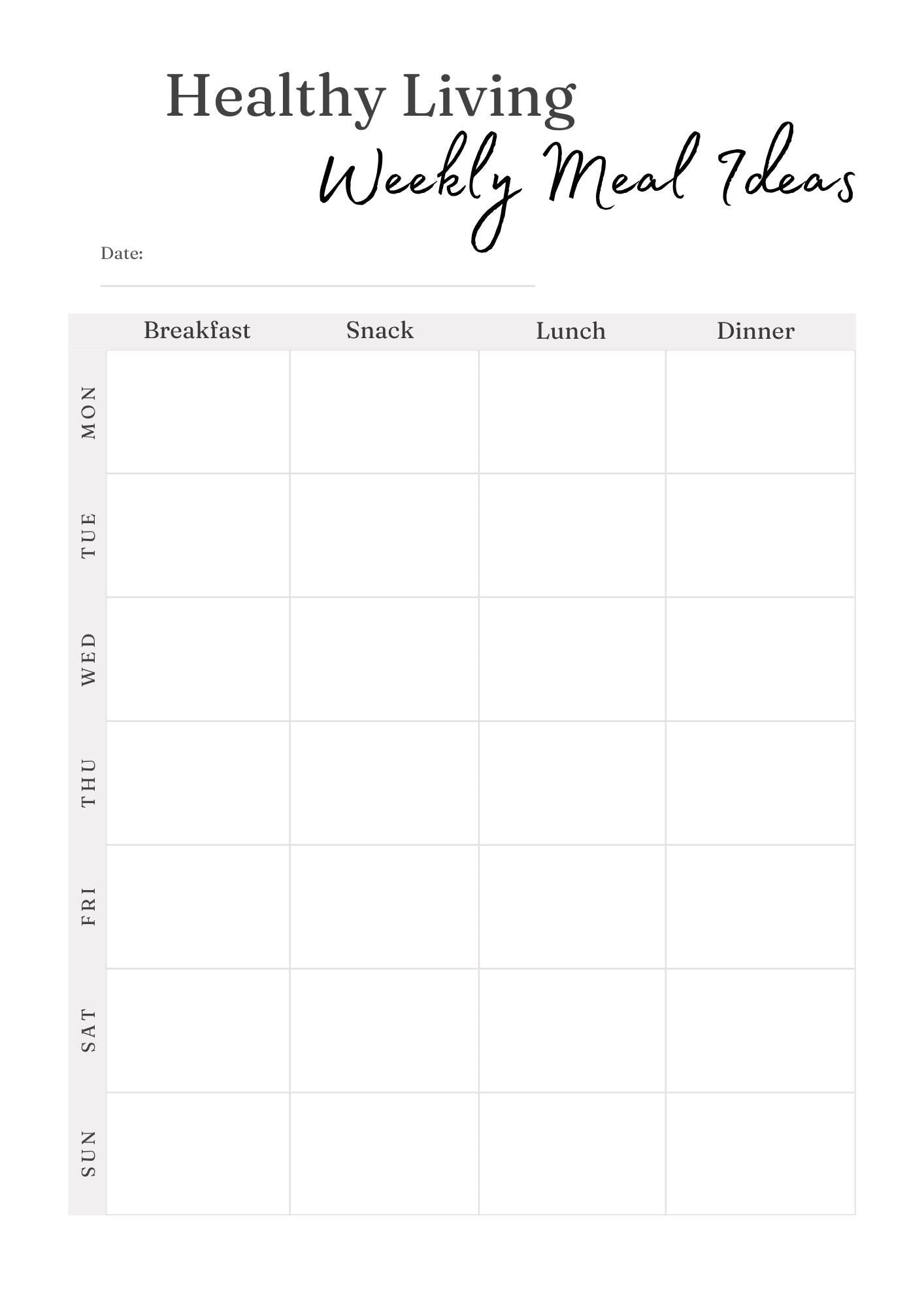 Transformational Healthy Living Planner | Wellness Journal with Meal & Fitness Tracker, Self-Care Organizer, Goal Setting | Printable