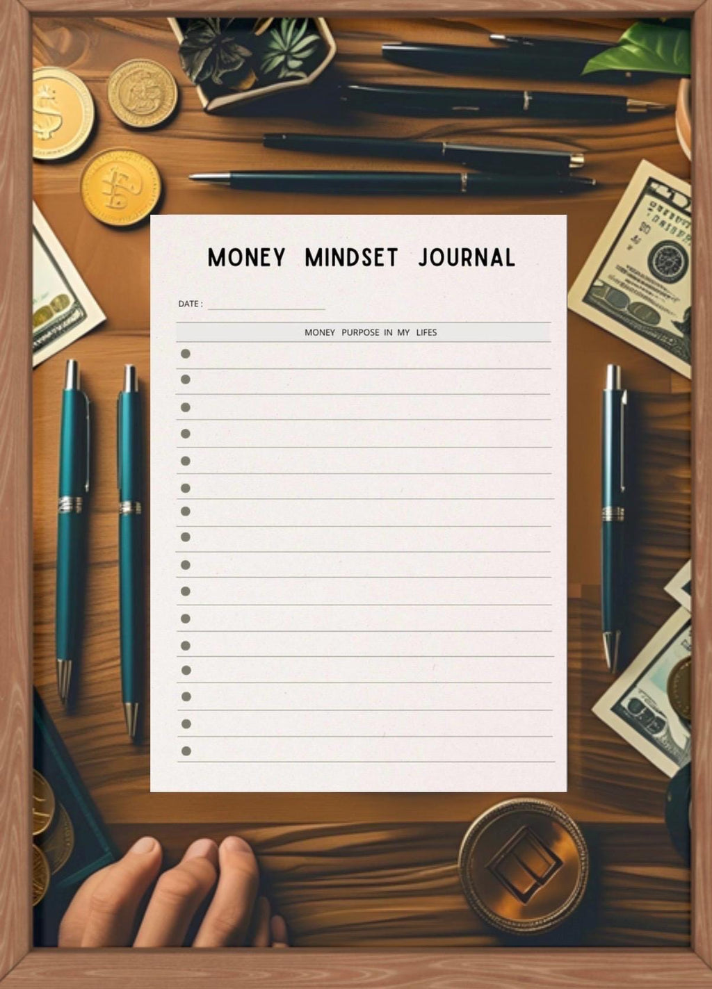 Money Mindset Journal & Abundance Affirmations | Financial Growth Planner PDF | Wealth Building Workbook for Manifesting Prosperity -