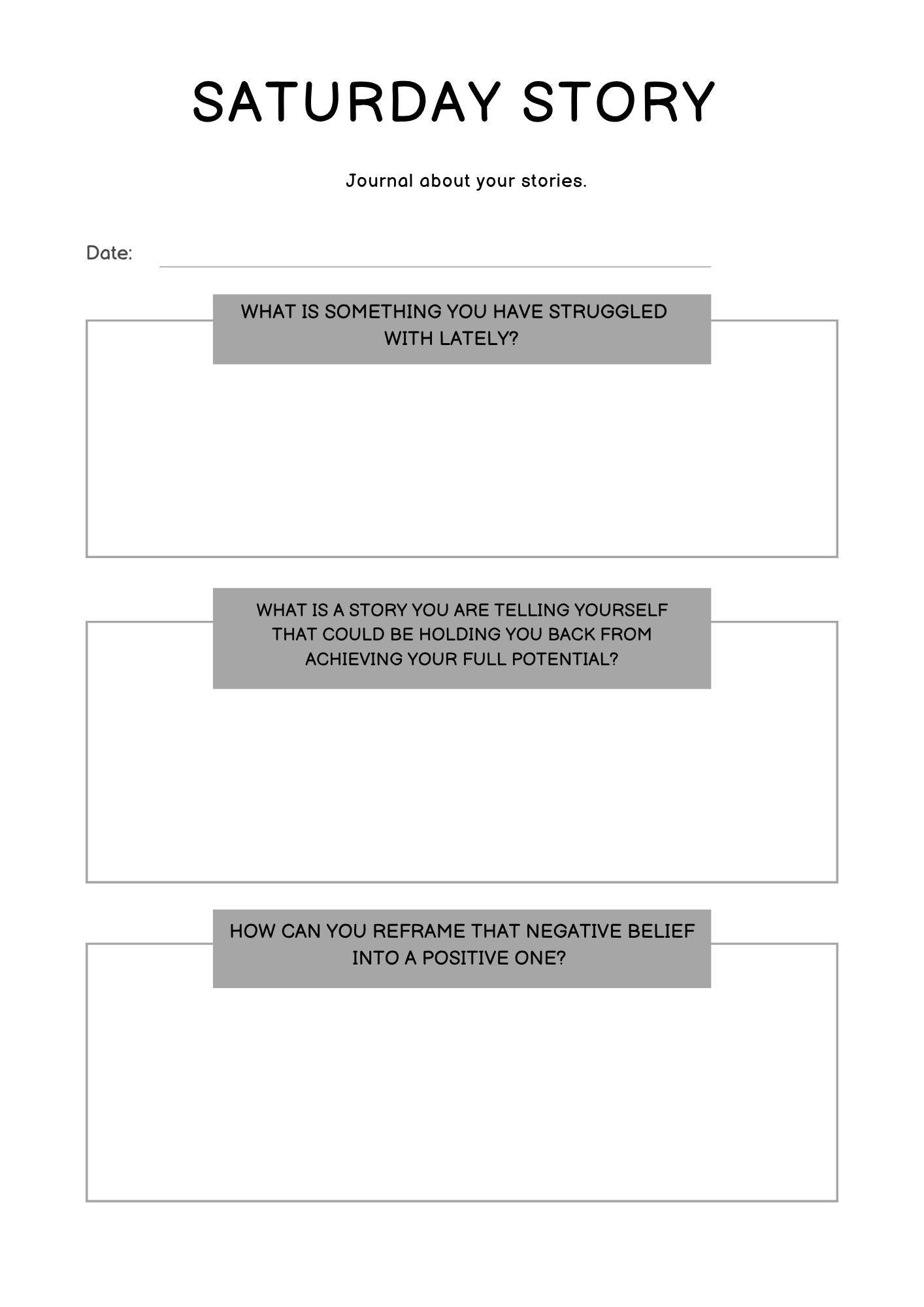 Printable Journaling Planner | Daily Reflection, Goal Setting & Mindfulness | Guided Prompts | Instant Download | Undated PDF