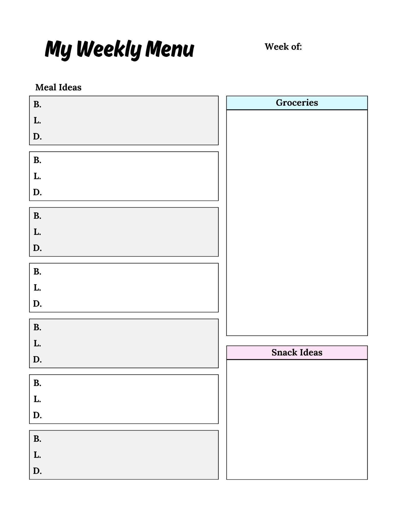 Ultimate Household Planner | Budget, Meal Plan & Organize Your Home - Printable Download