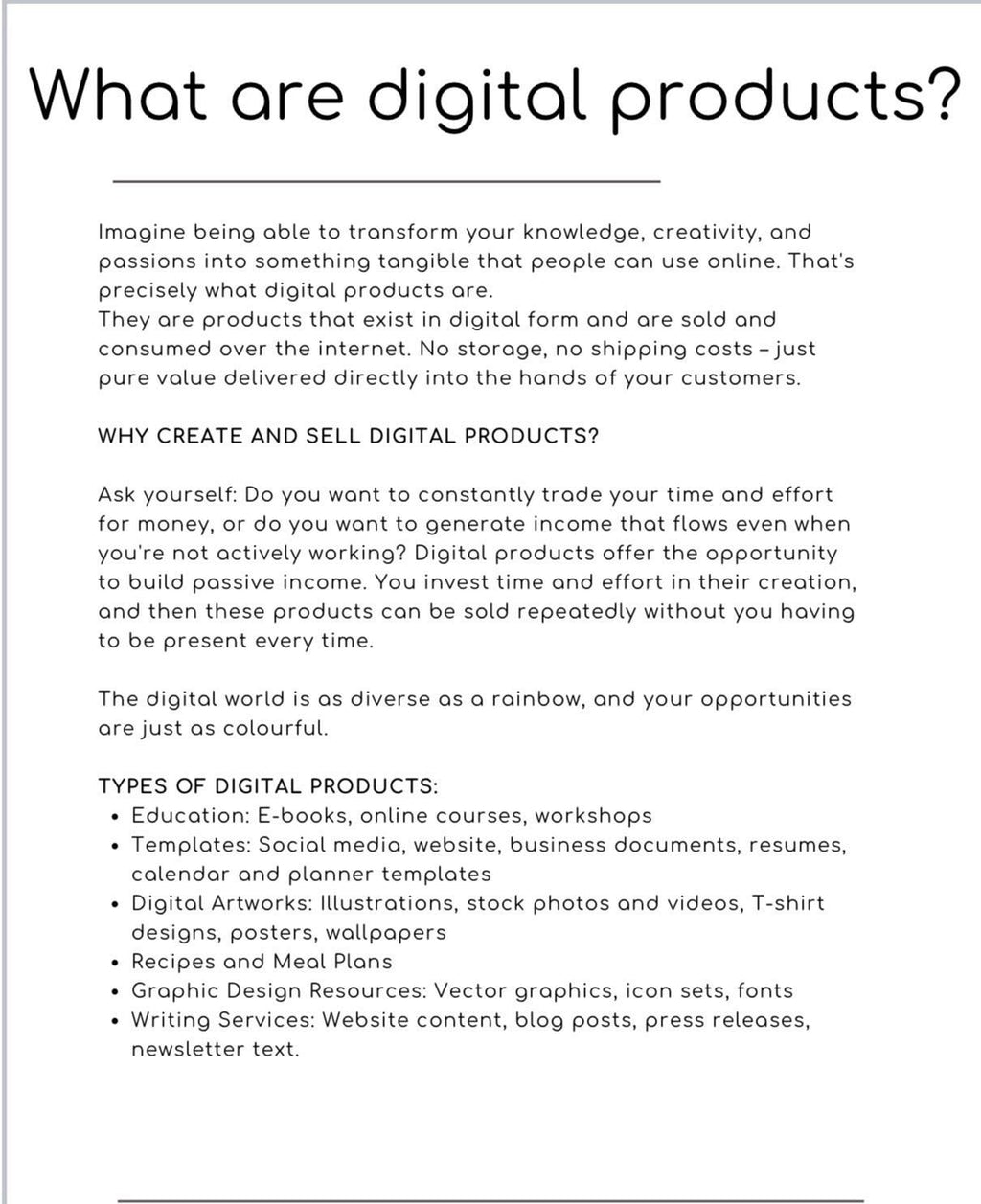 How to design and sell Digital Products